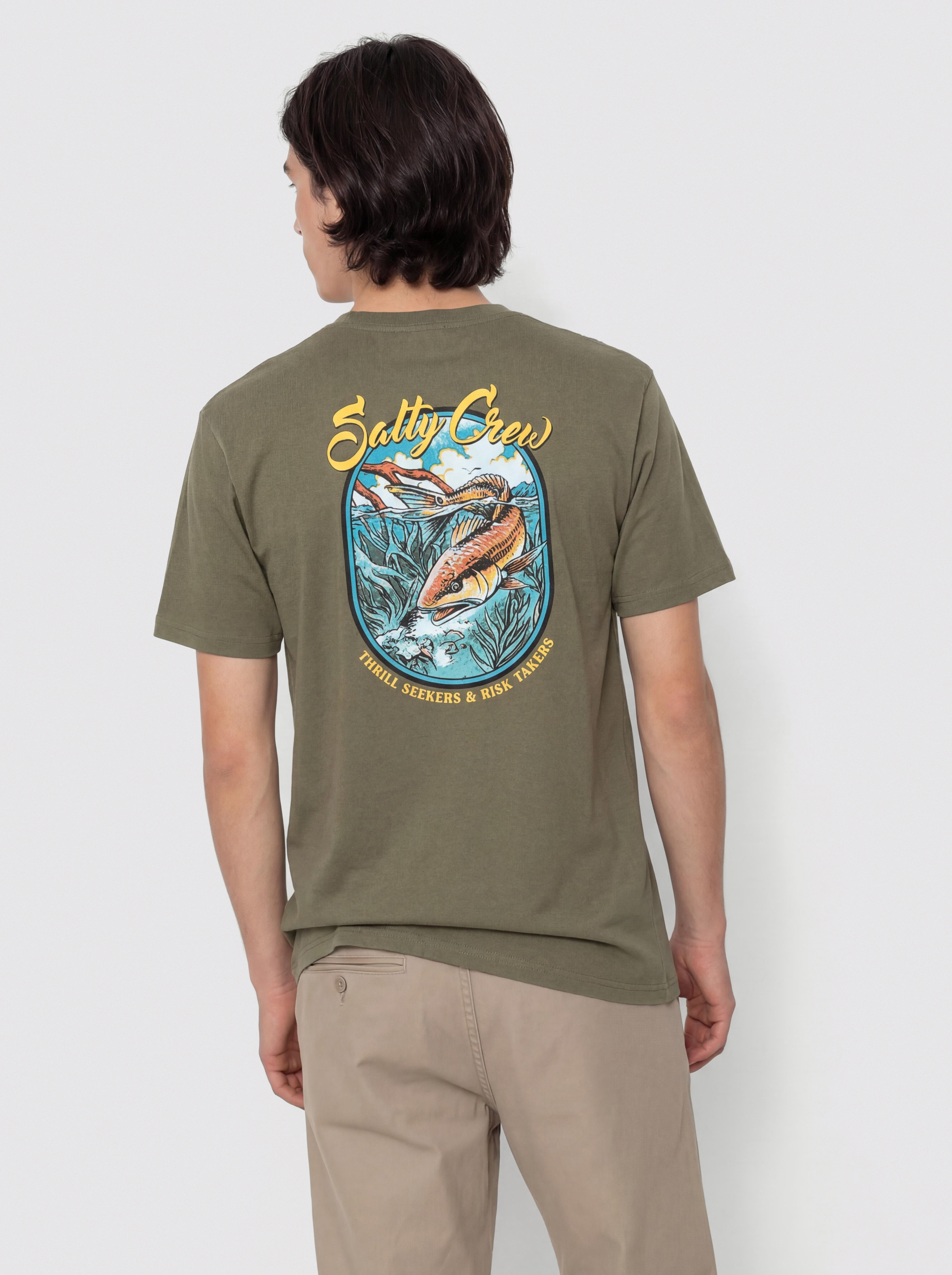 Tričko Salty Crew Red Fish Classic (dusty olive)