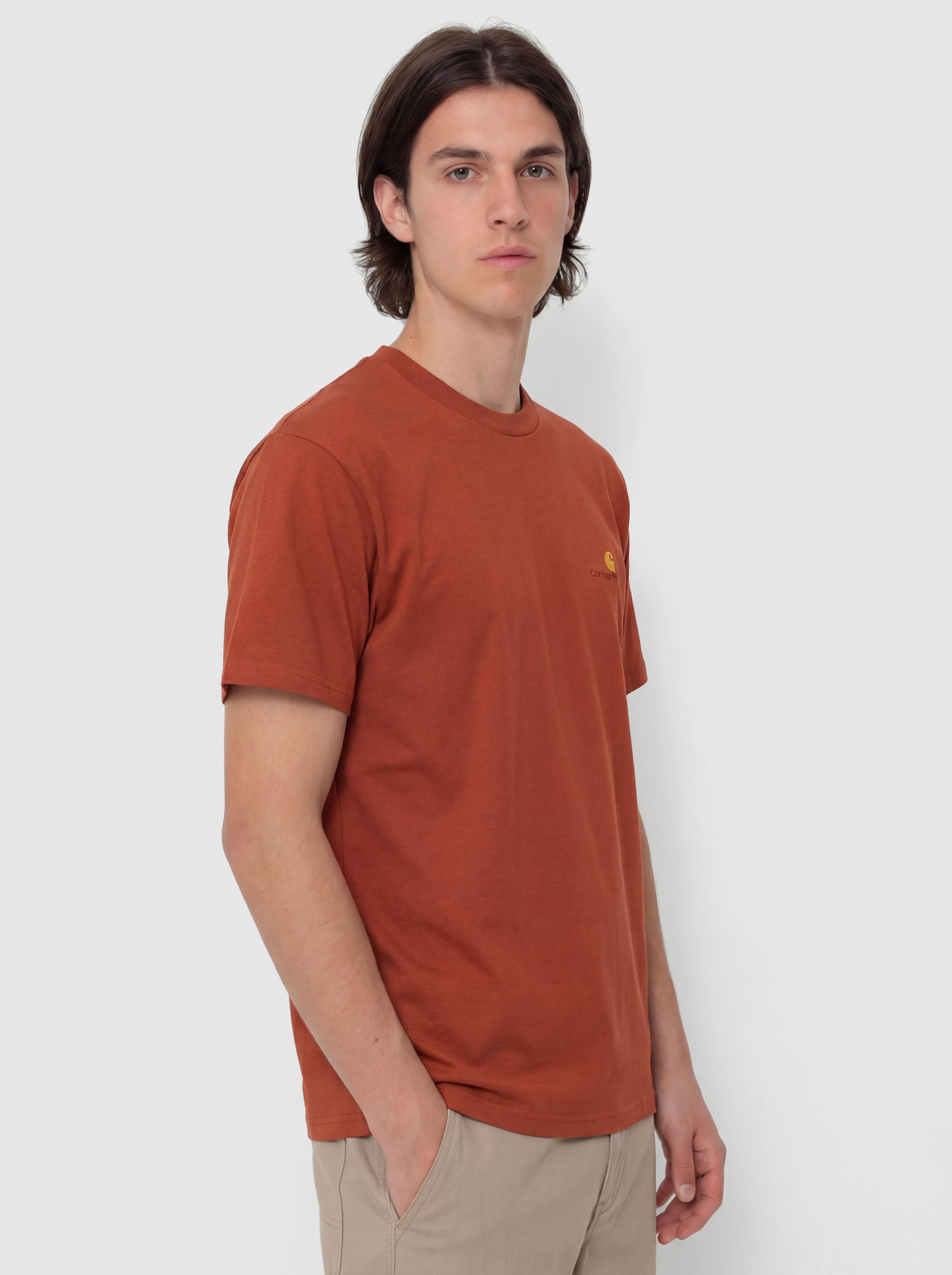 Tričko Carhartt WIP American Script (oxide red)
