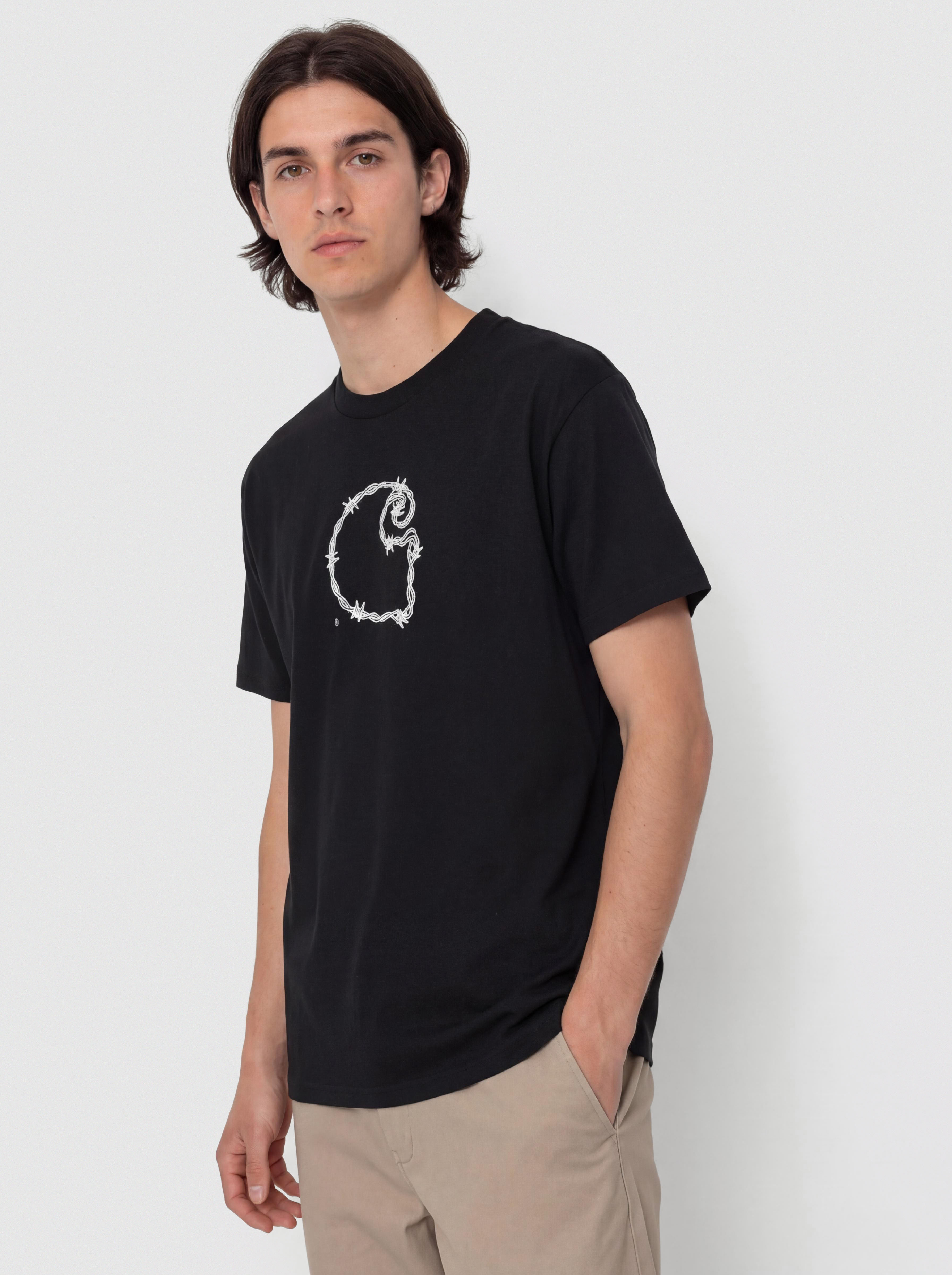 Tričko Carhartt WIP Barbwire C (black)