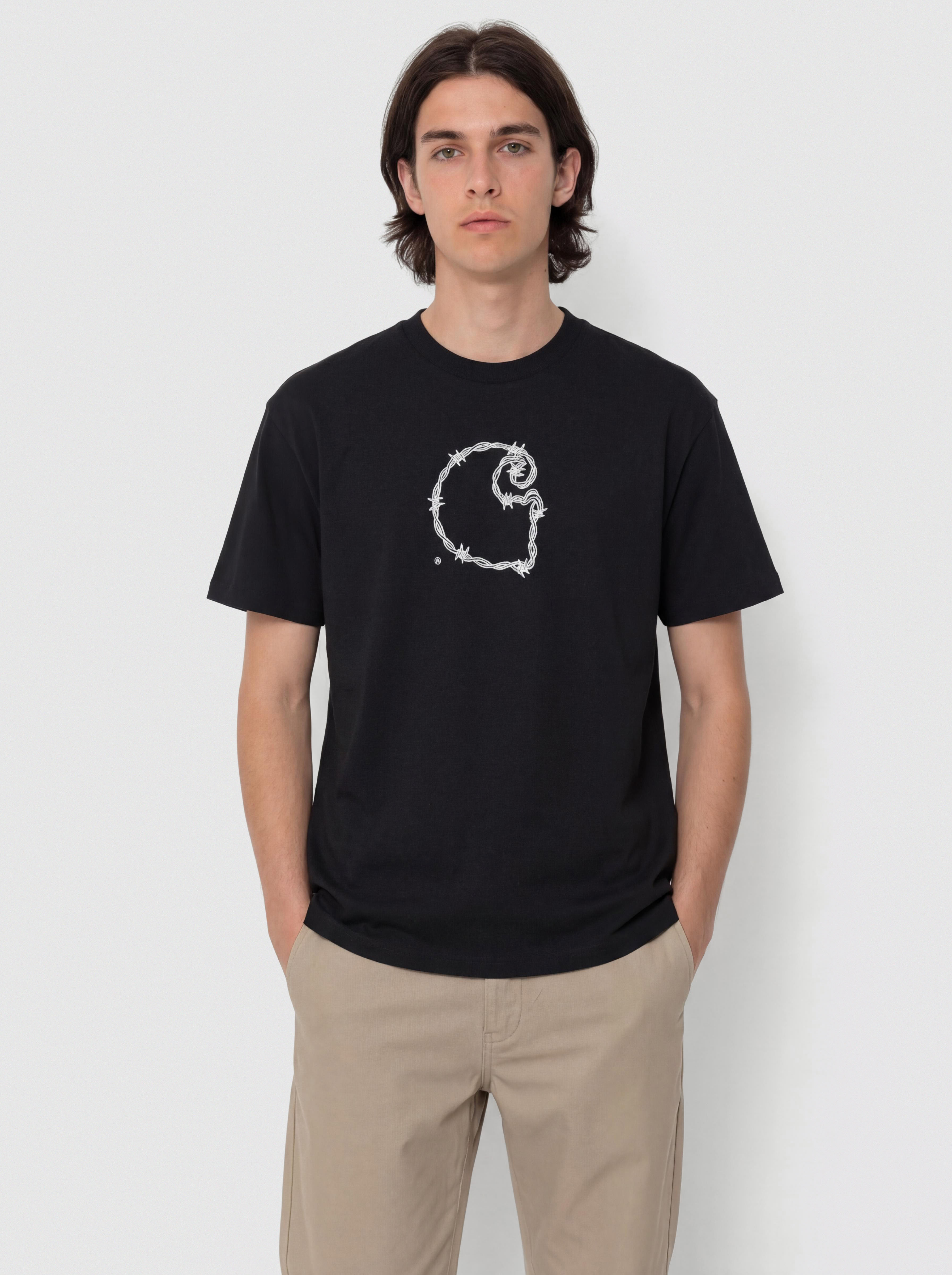 Tričko Carhartt WIP Barbwire C (black)