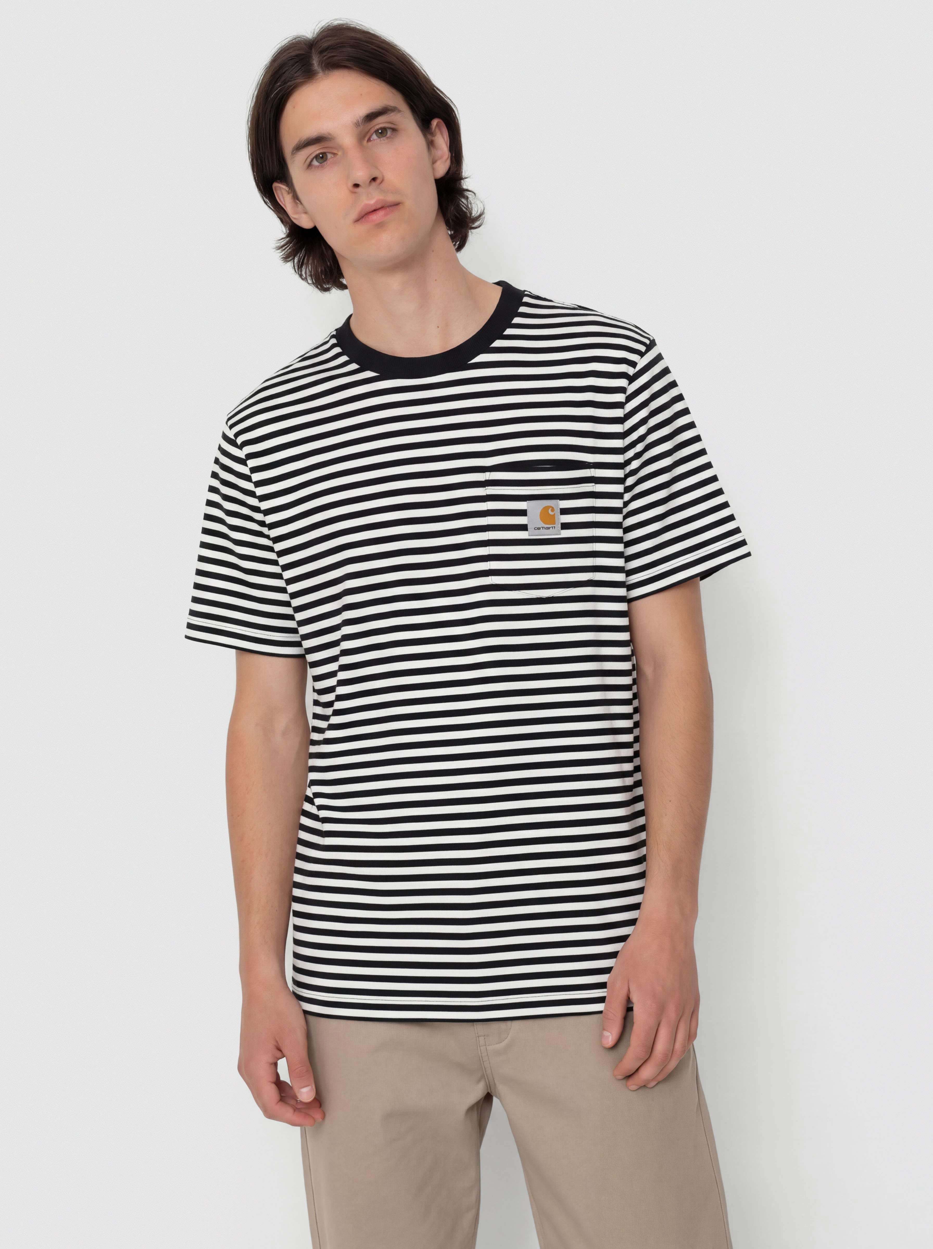 Tričko Carhartt WIP Ezra Pocket (ezra stripe/black/wax)
