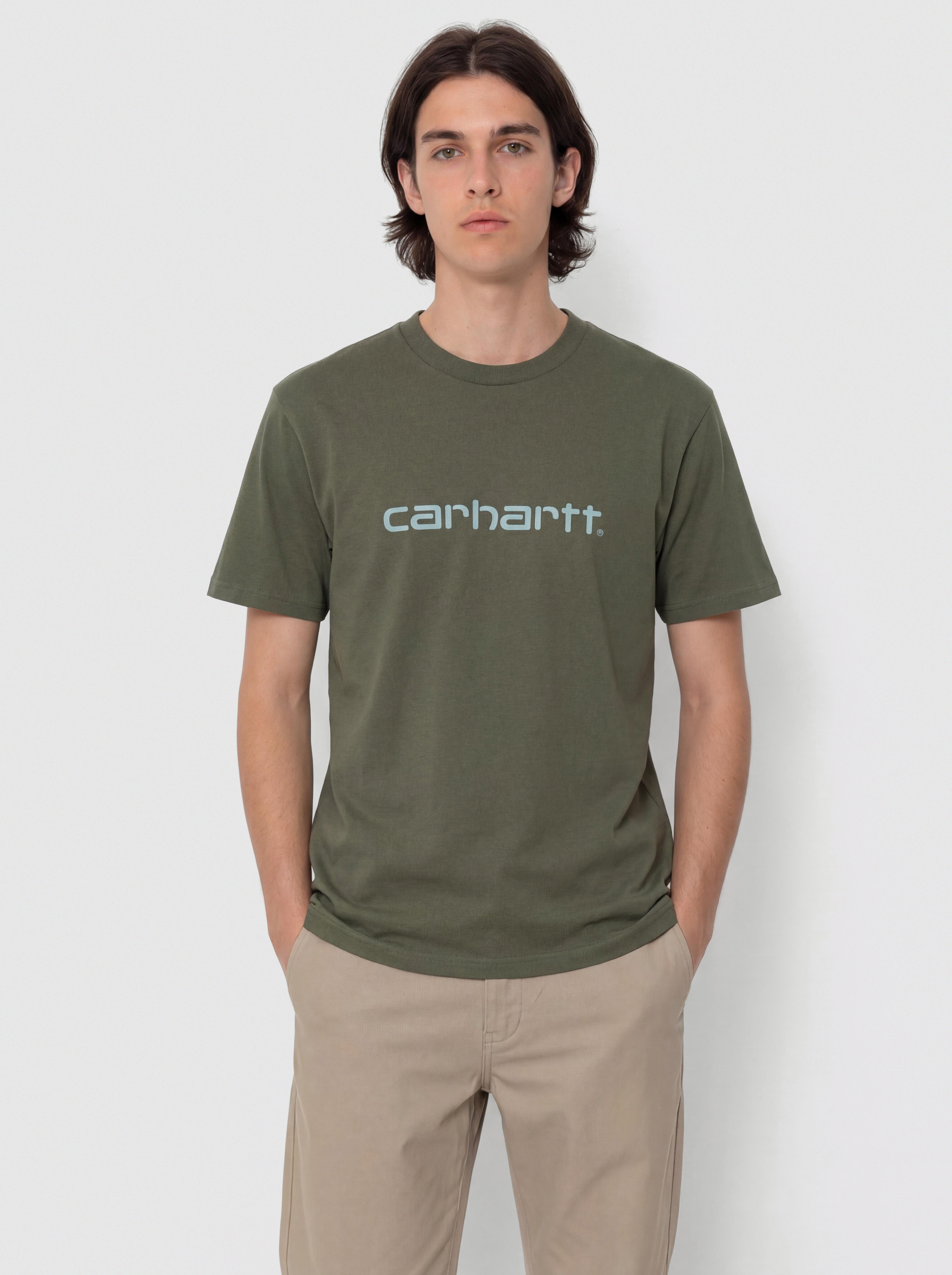 Tričko Carhartt WIP Script (leaf/tourmaline)
