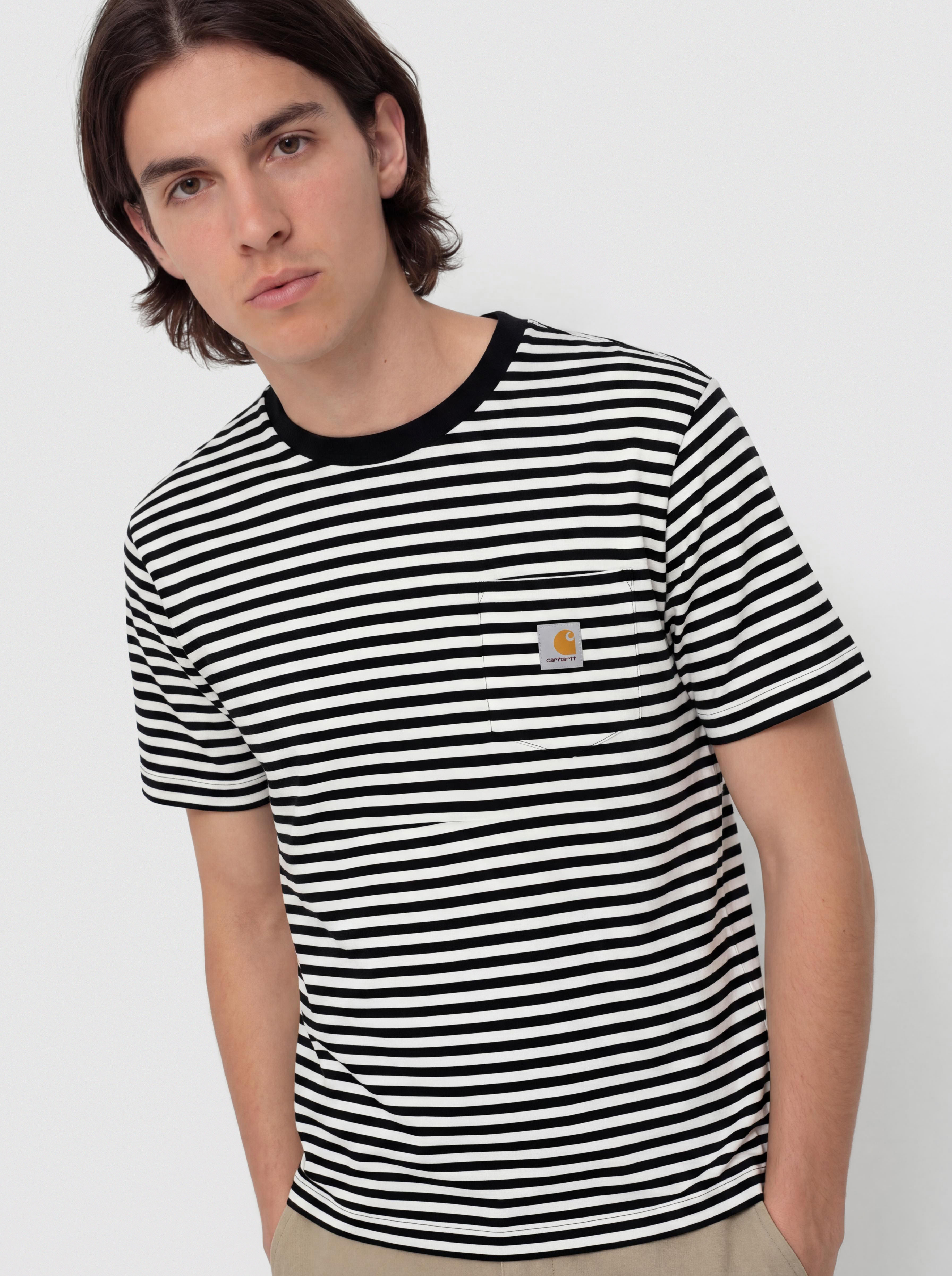 Tričko Carhartt WIP Ezra Pocket (ezra stripe/black/wax)