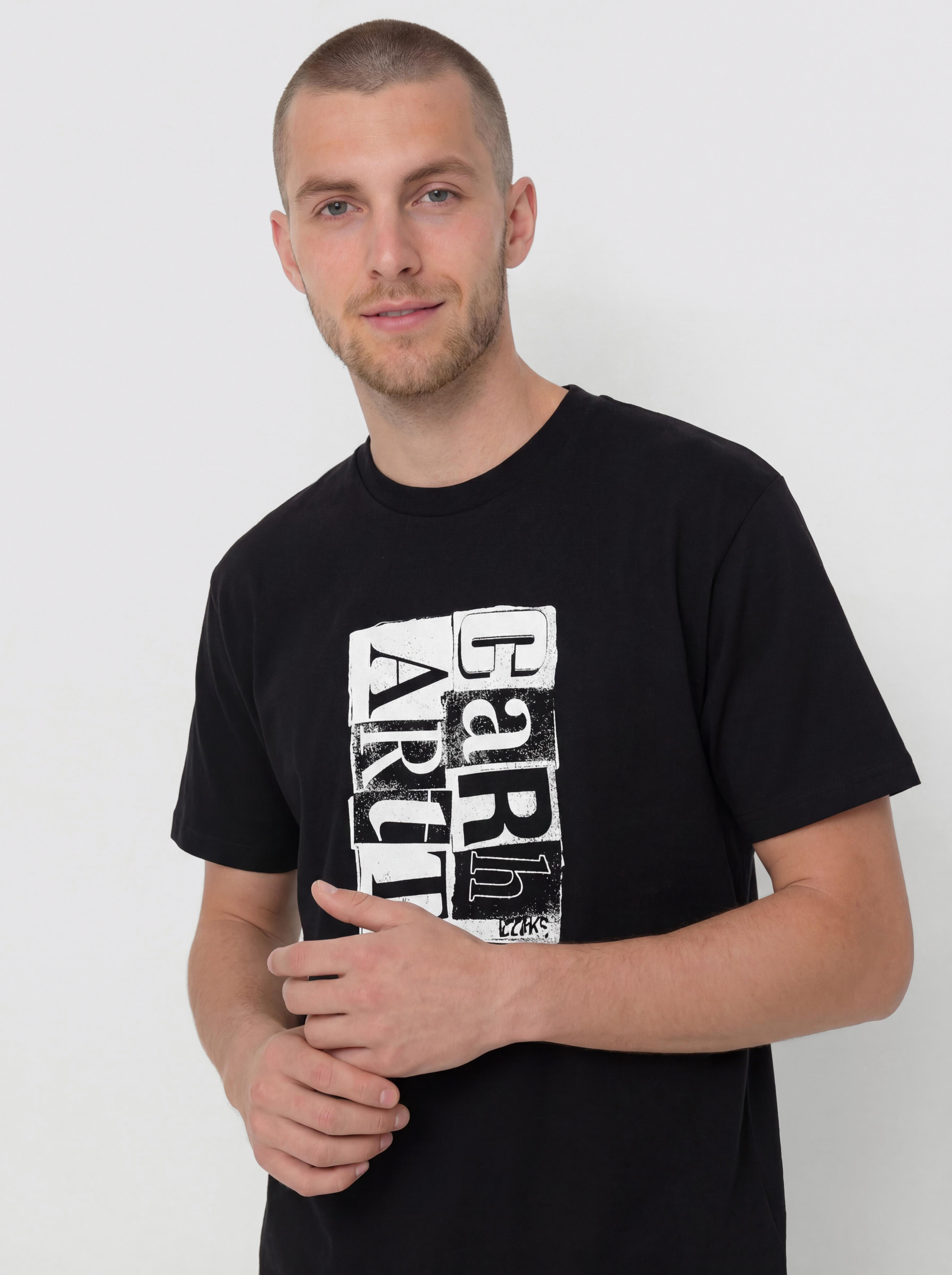 Tričko Carhartt WIP Moving Letterpress (black)