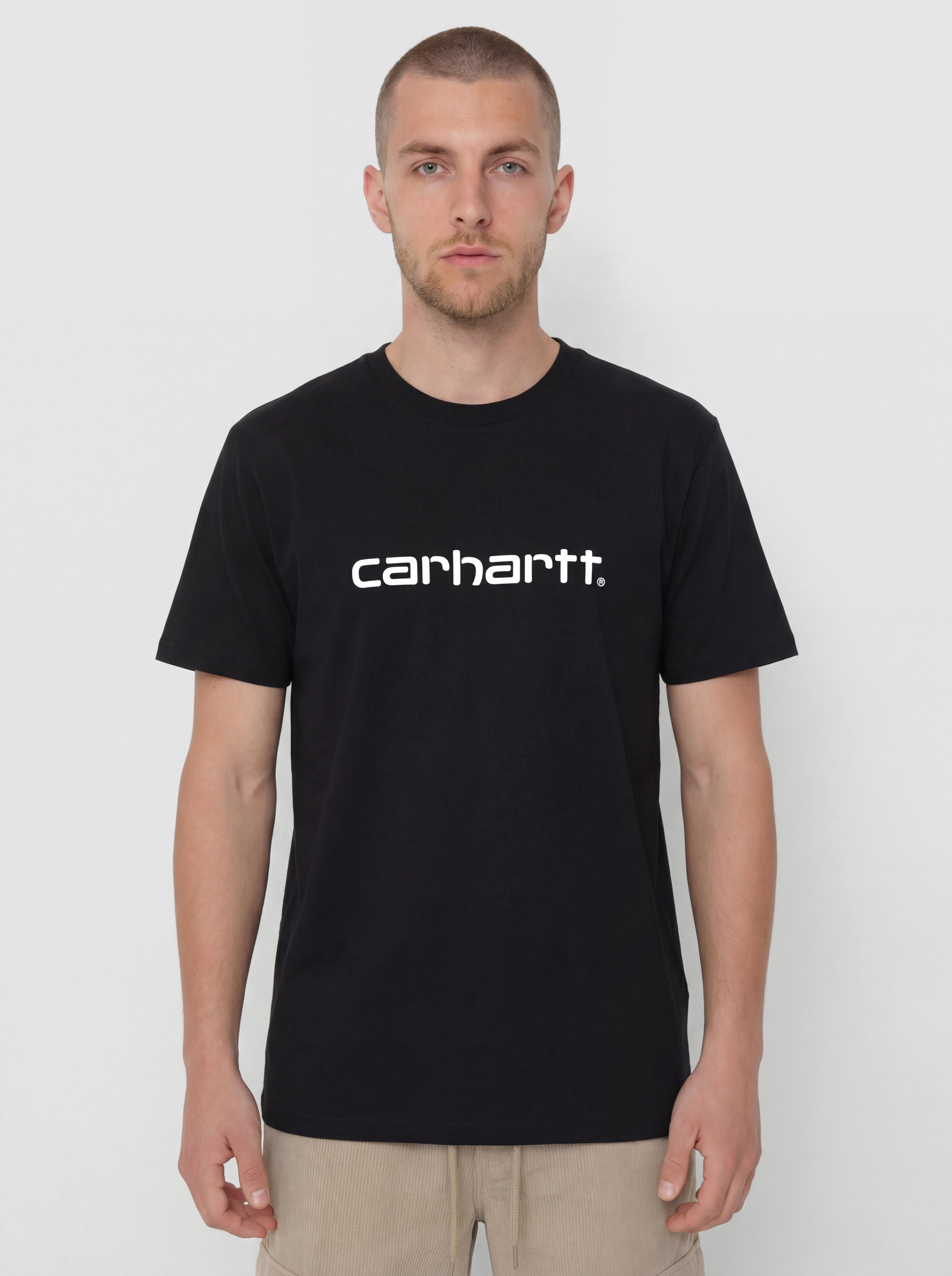 Tričko Carhartt WIP Script (black/white)