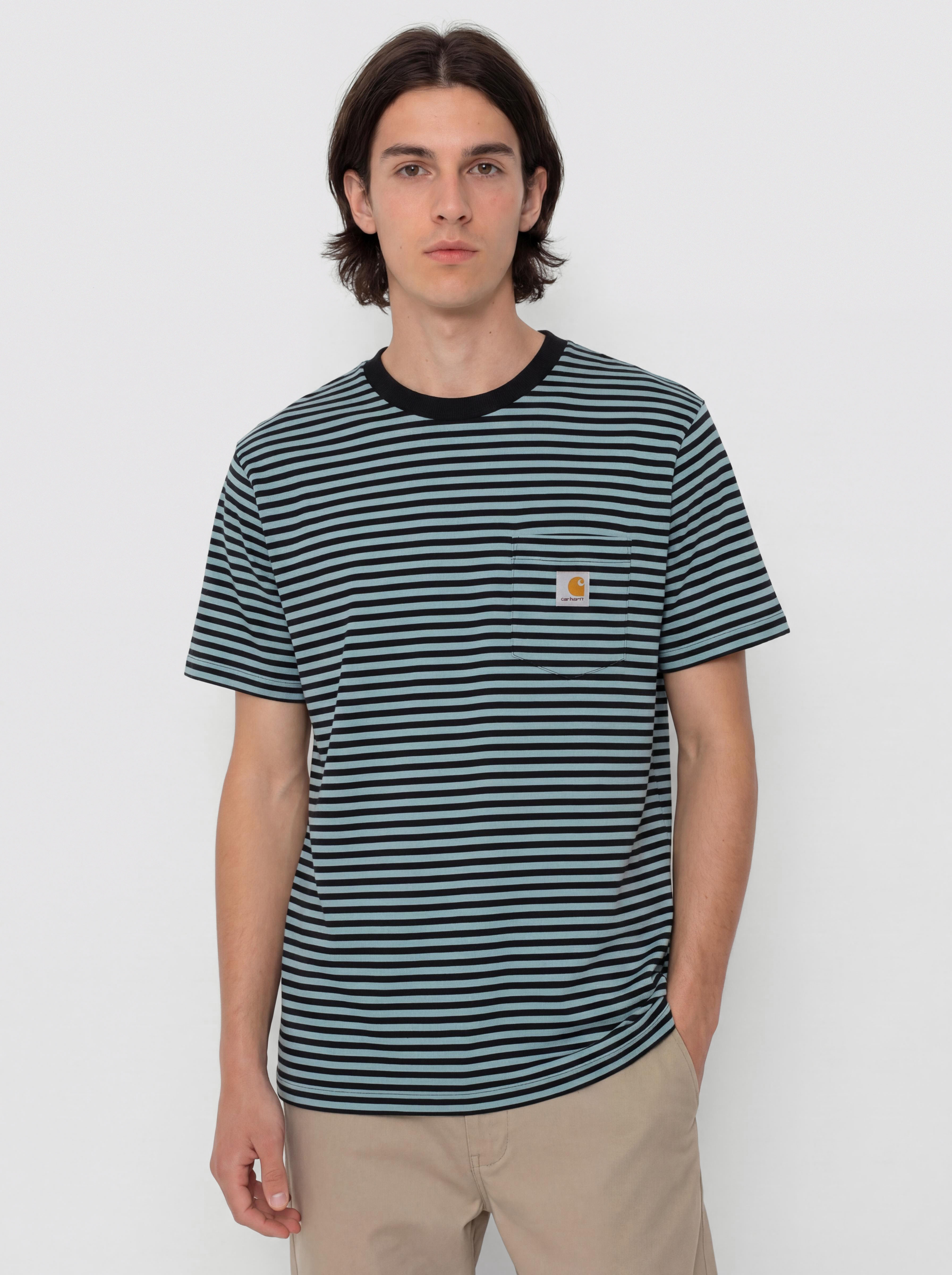 Tričko Carhartt WIP Verner Pocket (verner stripe/black/citadel)