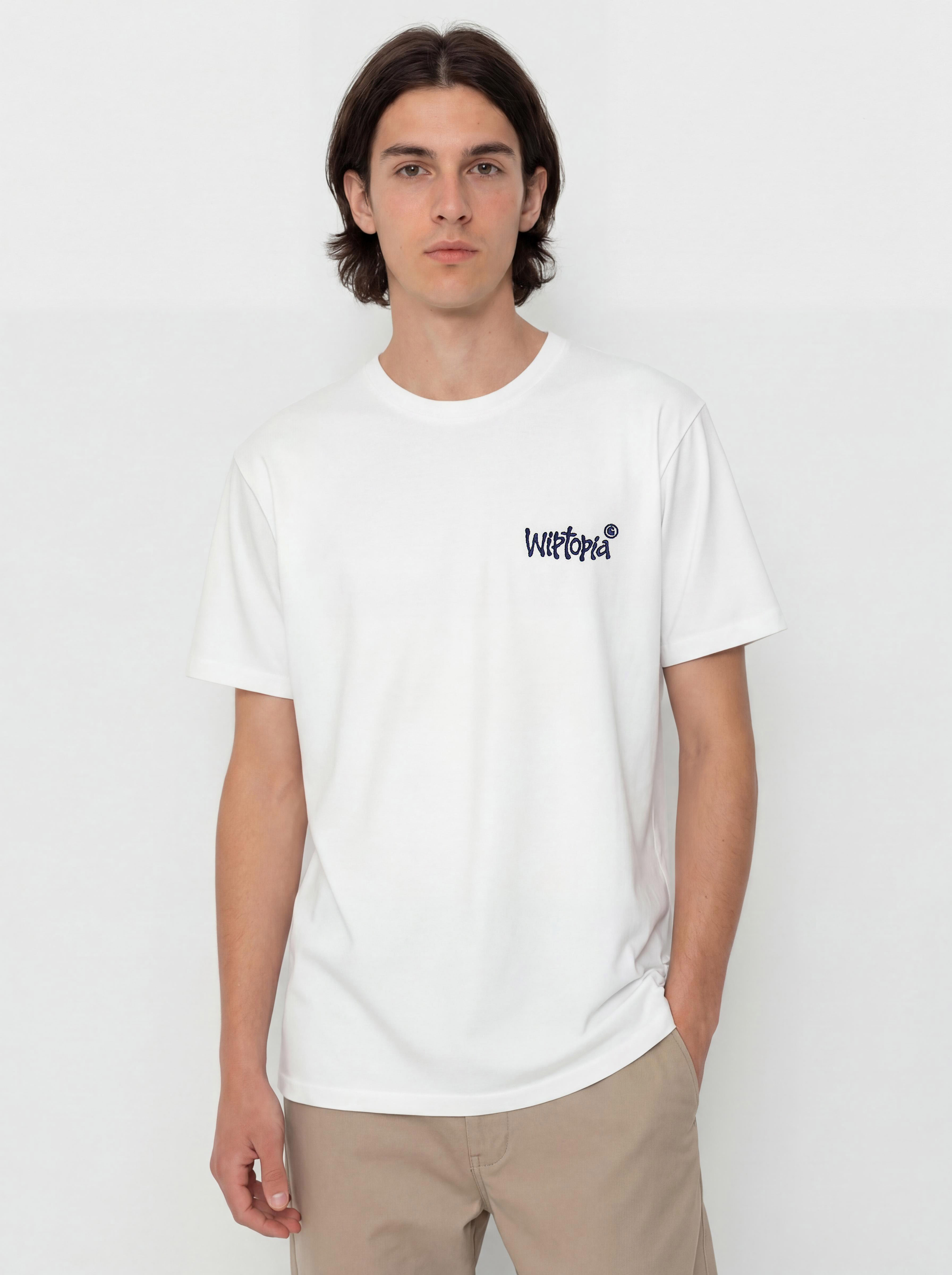 Tričko Carhartt WIP Wiptopia Script (white/blue)