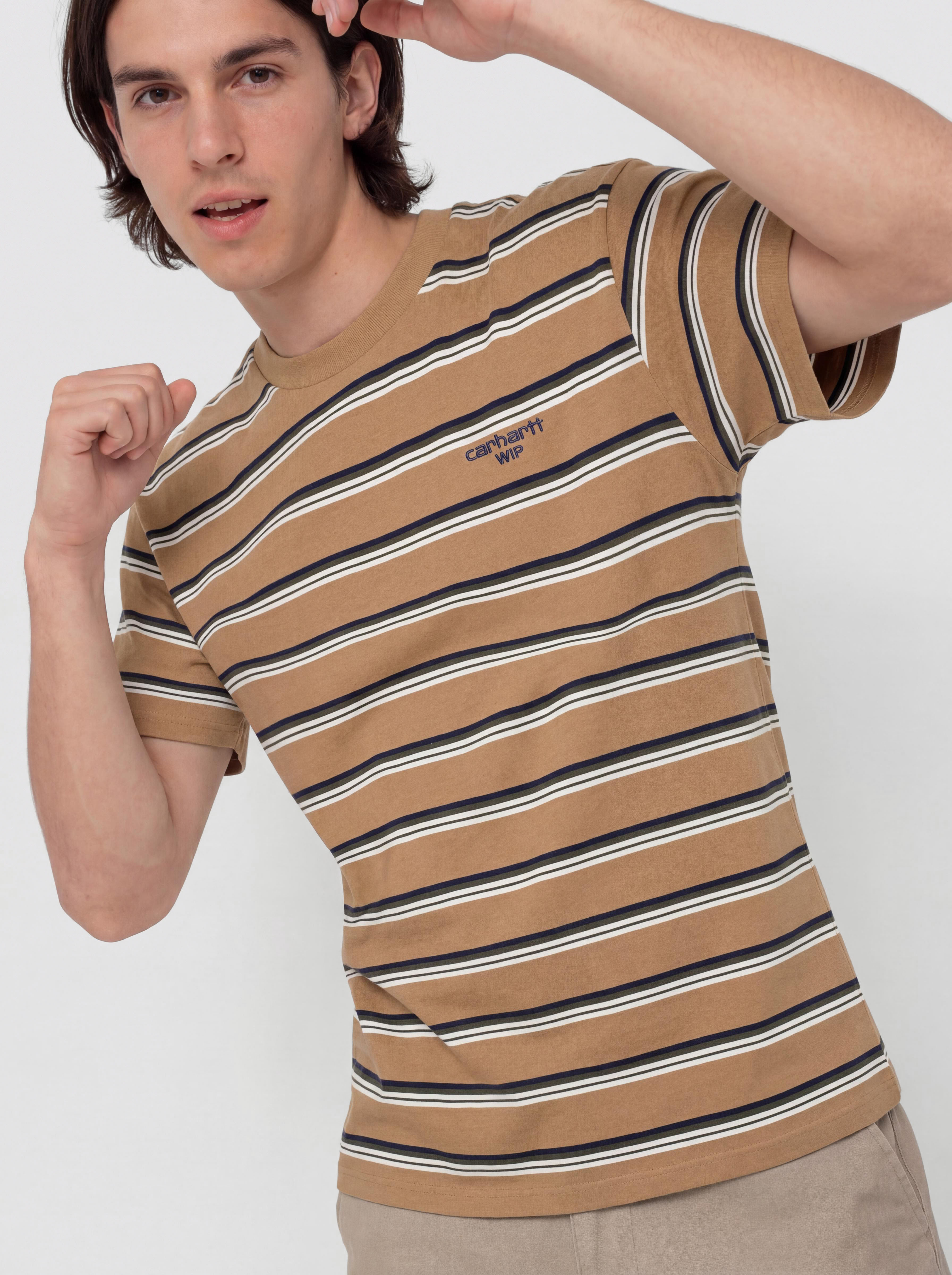 Tričko Carhartt WIP Holm (holm stripe/peanut)