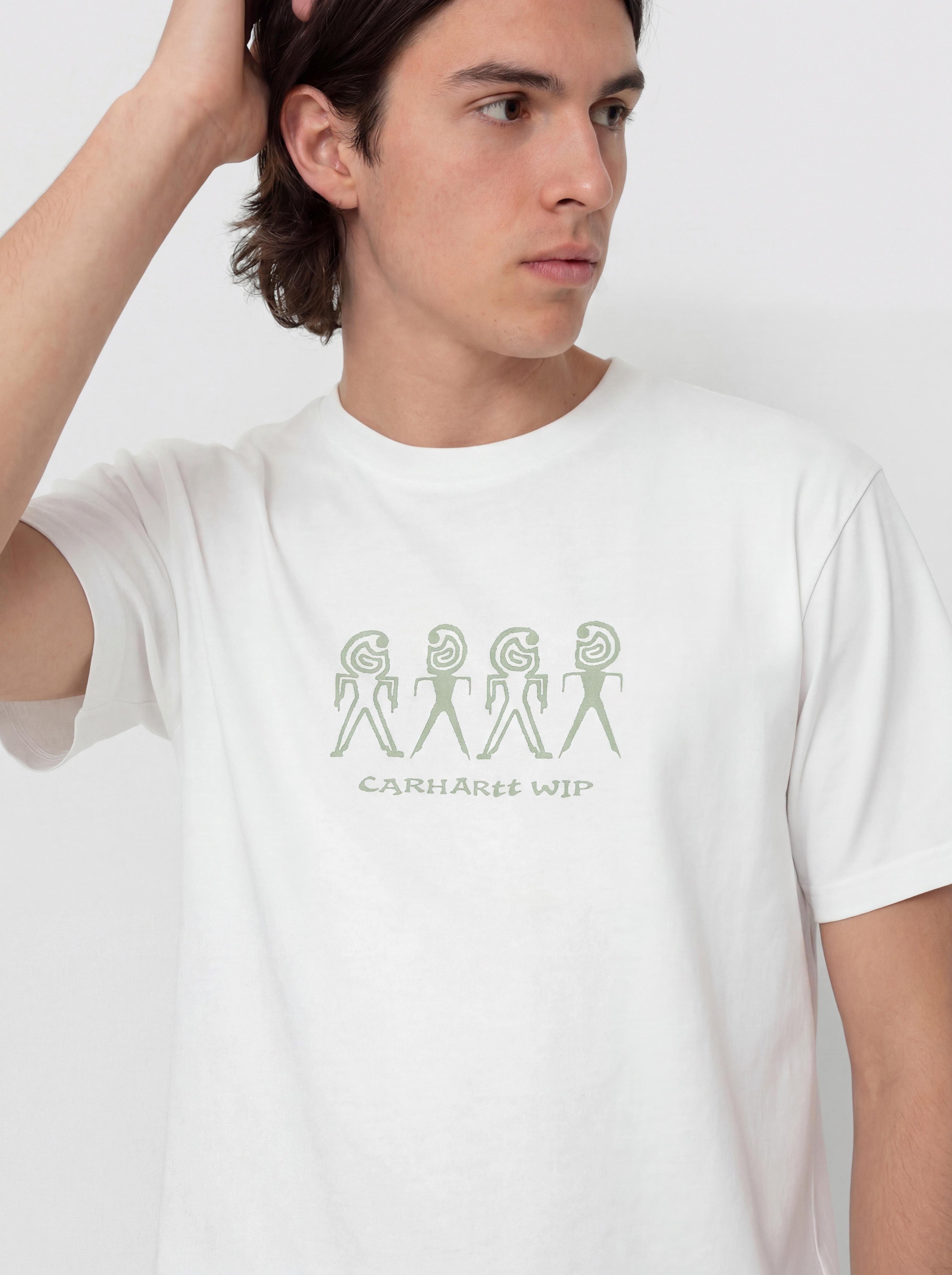Tričko Carhartt WIP Terrestrial (white/pale olive/pigment garment dyed)