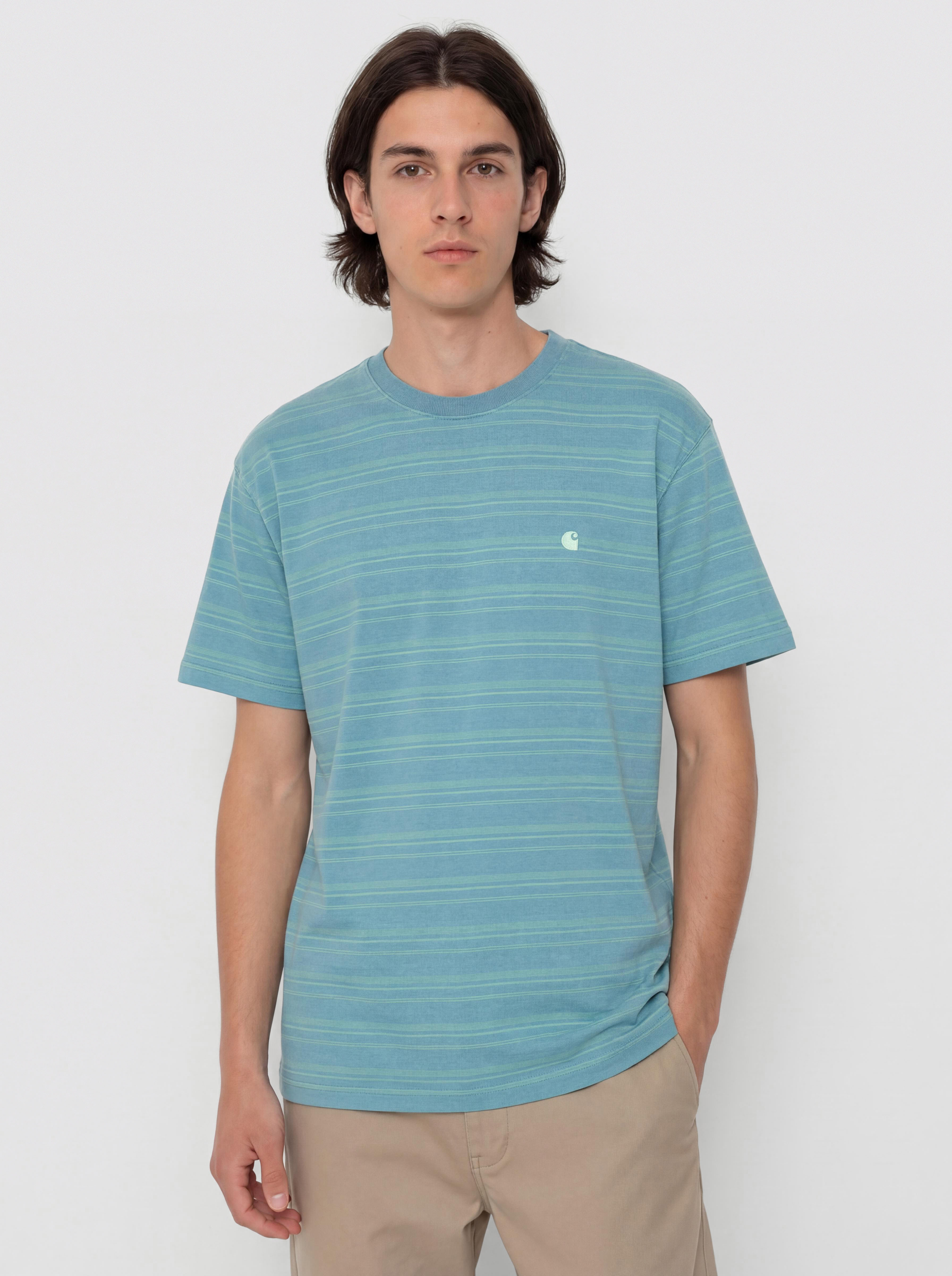 Tričko Carhartt WIP Brodine (brodine stripe/saguaro/indigo overdyed)