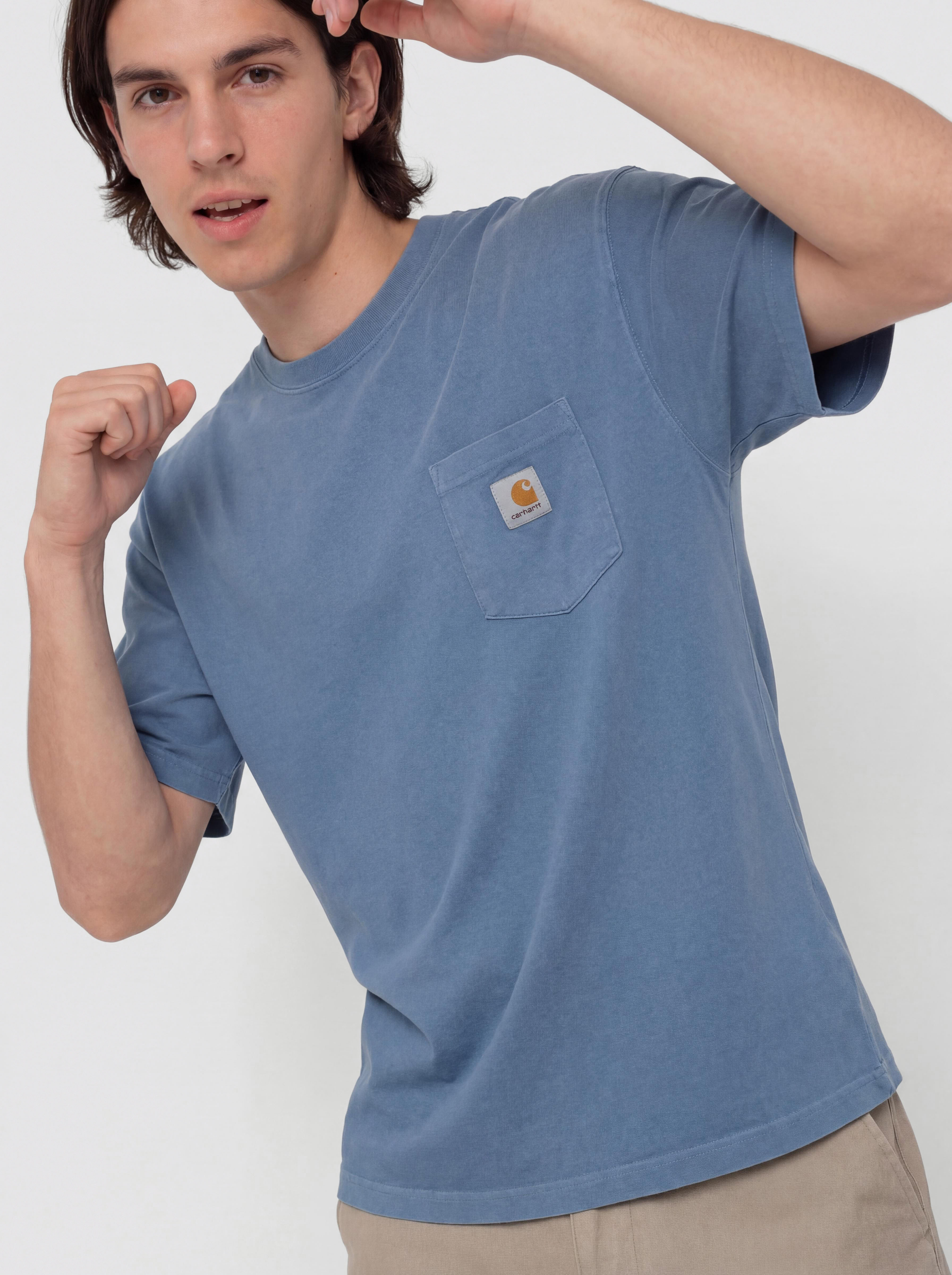 Tričko Carhartt WIP Hudson Pocket (sorrent/chalk wash)