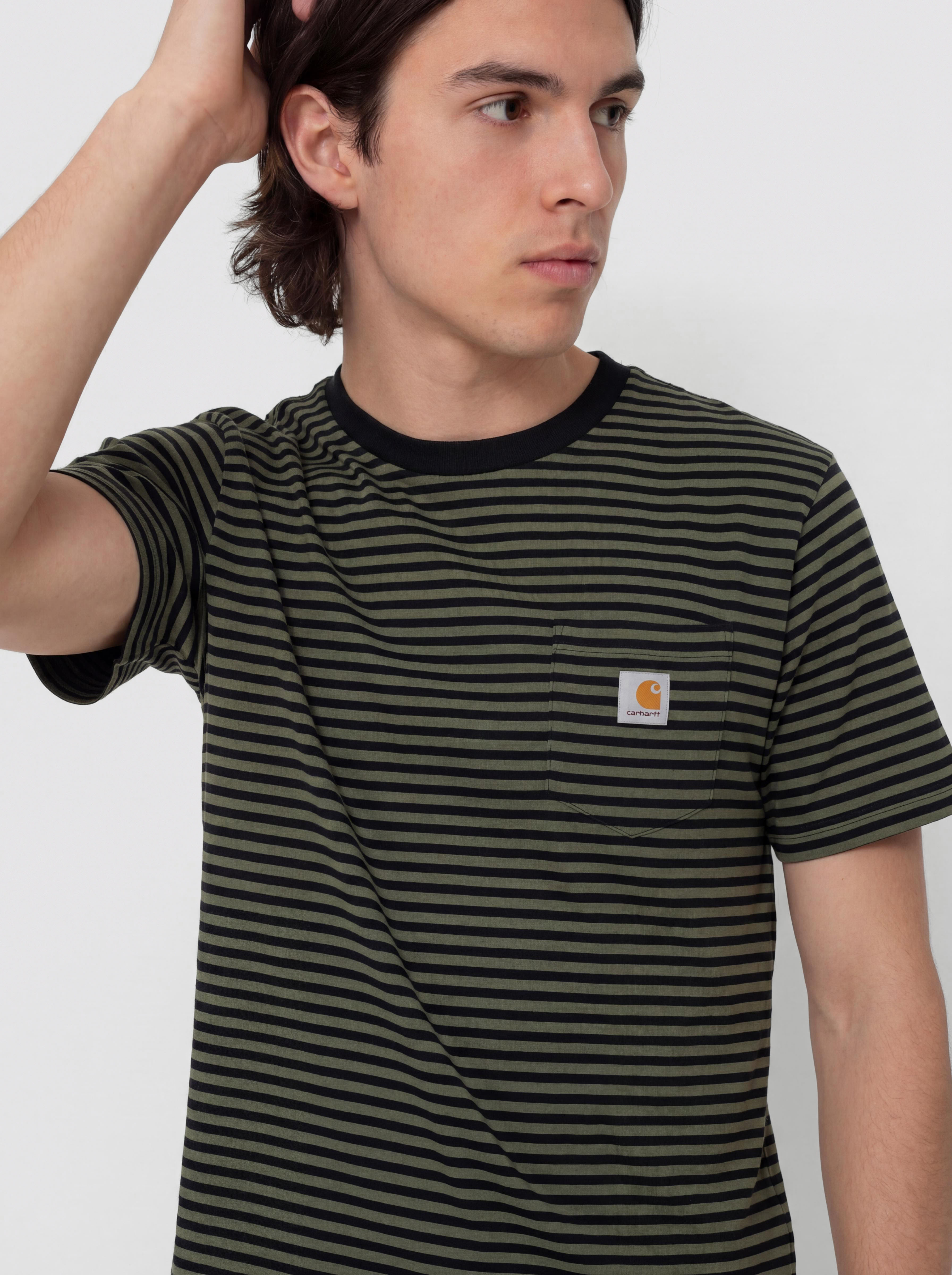 Tričko Carhartt WIP Verner Pocket (verner stripe/black/opuntia)