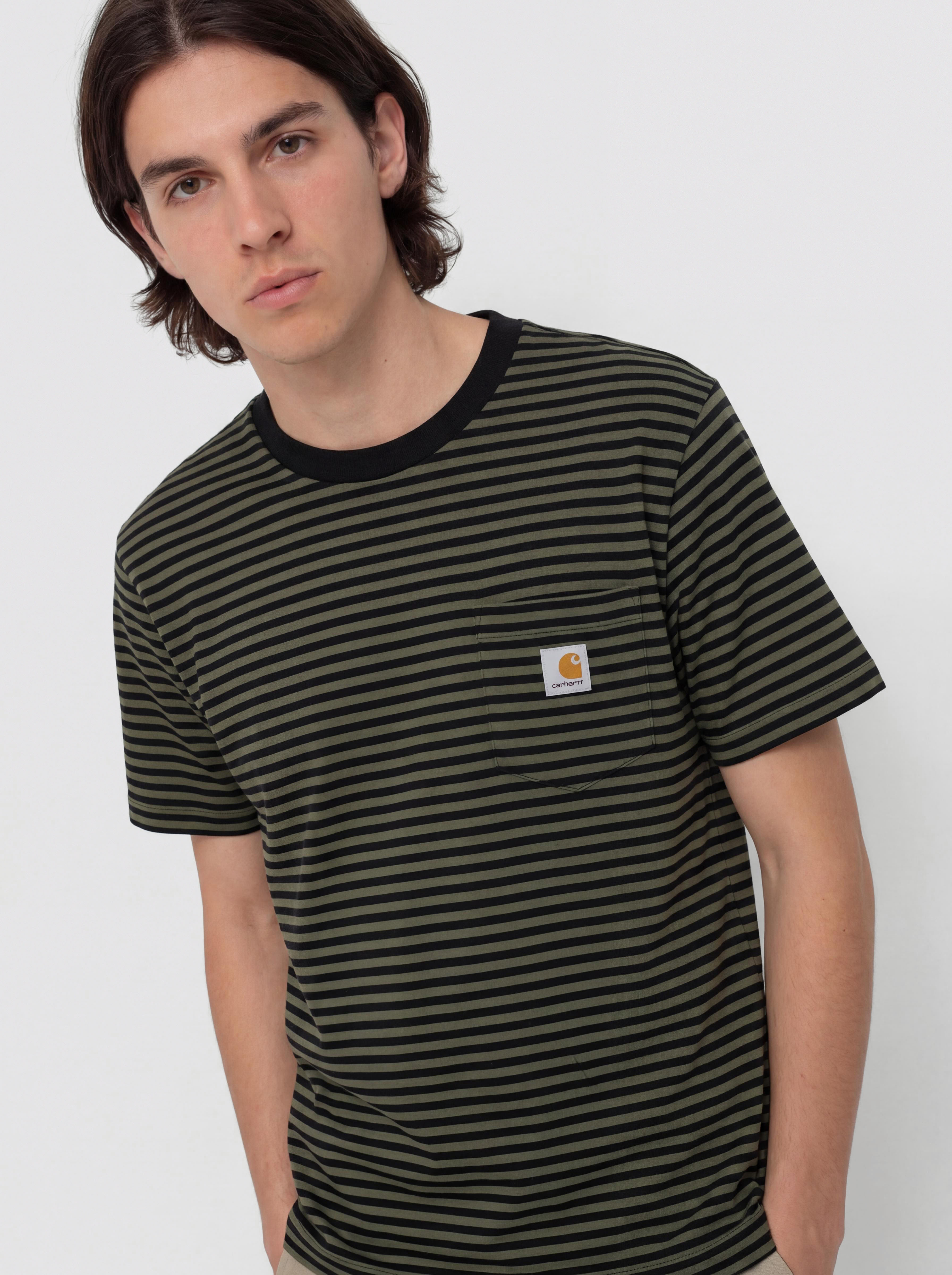 Tričko Carhartt WIP Verner Pocket (verner stripe/black/opuntia)