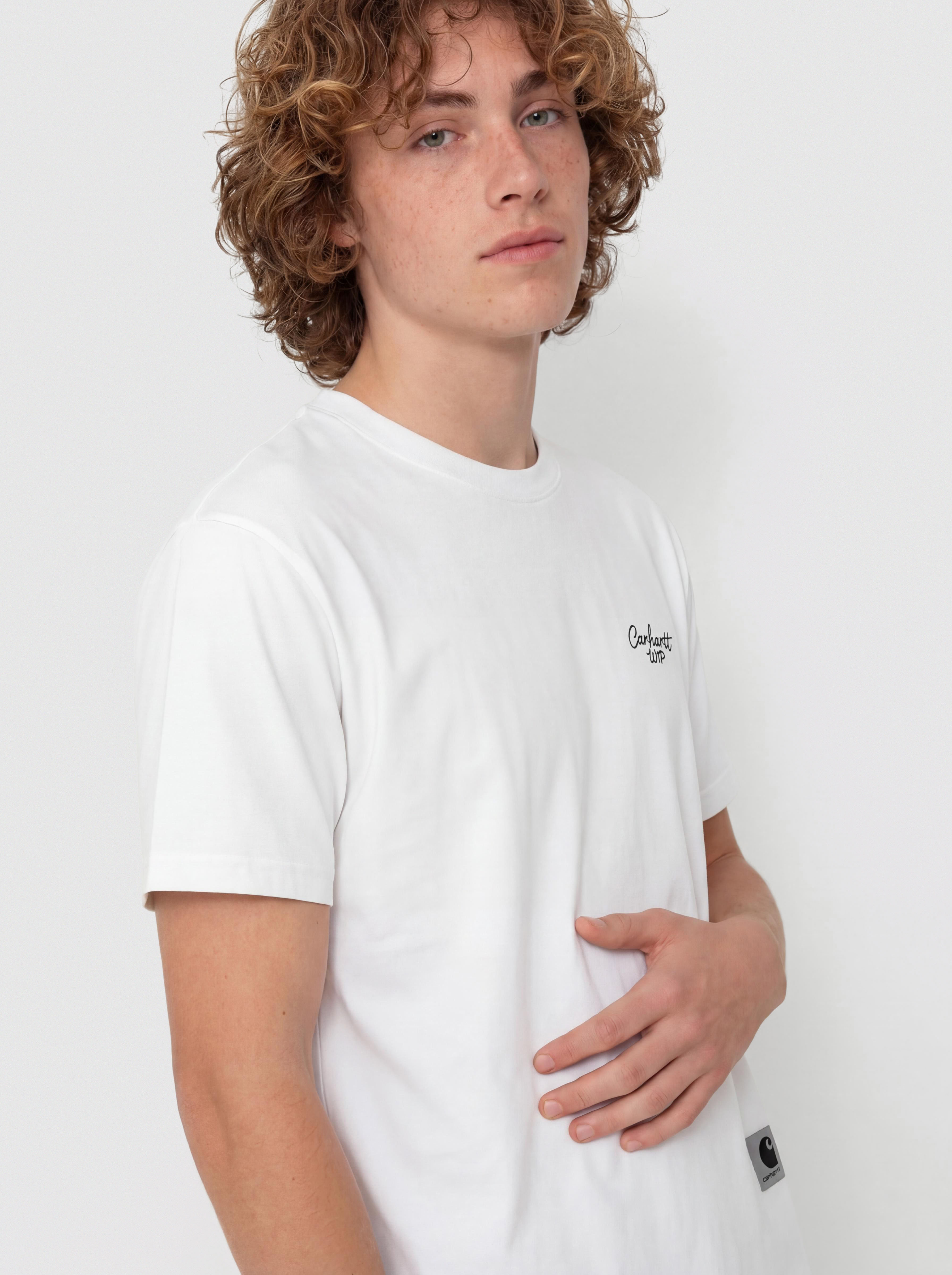 Tričko Carhartt WIP Signature Script (white/black)