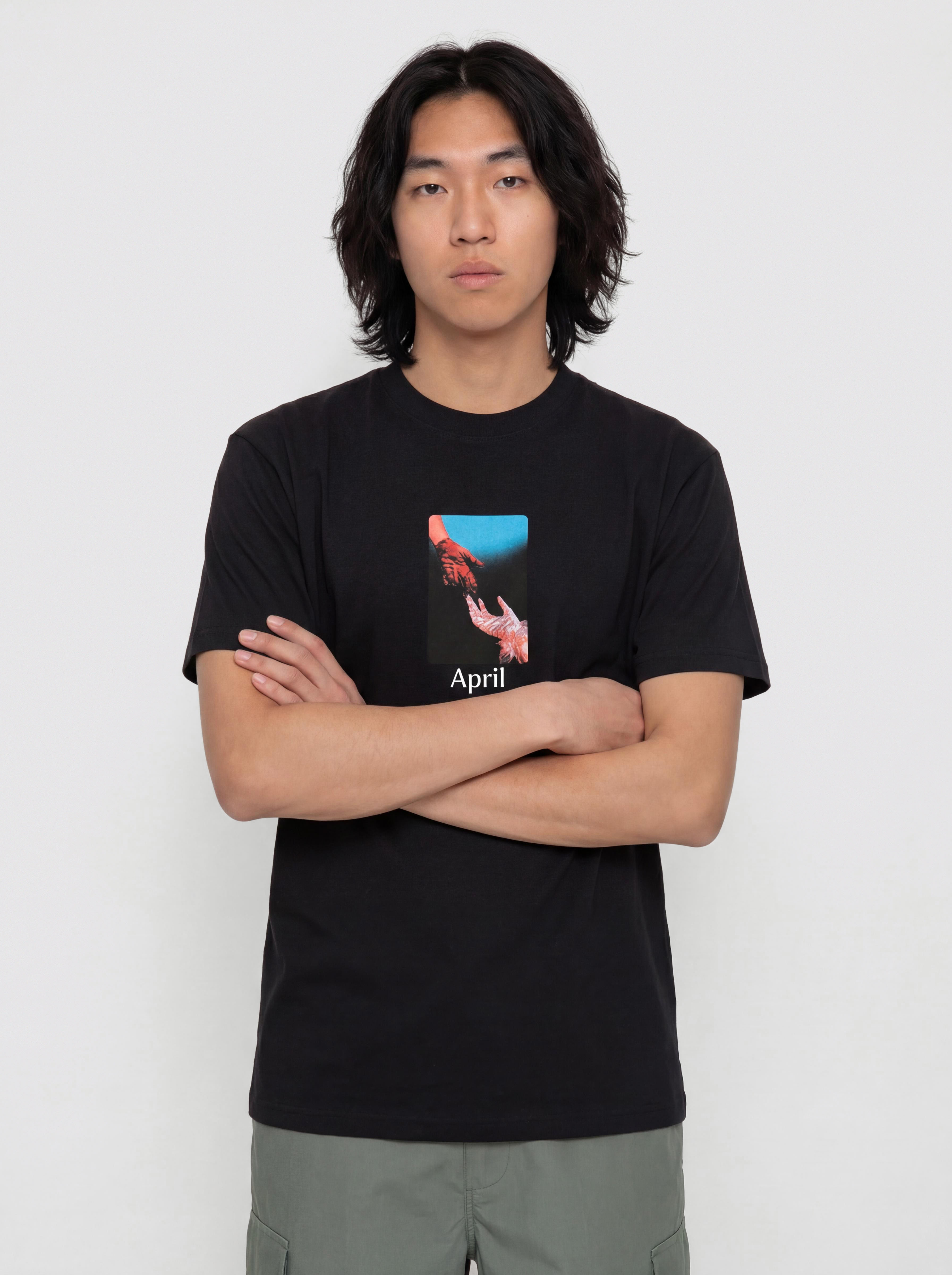 Tričko April Skateboards Material (black)