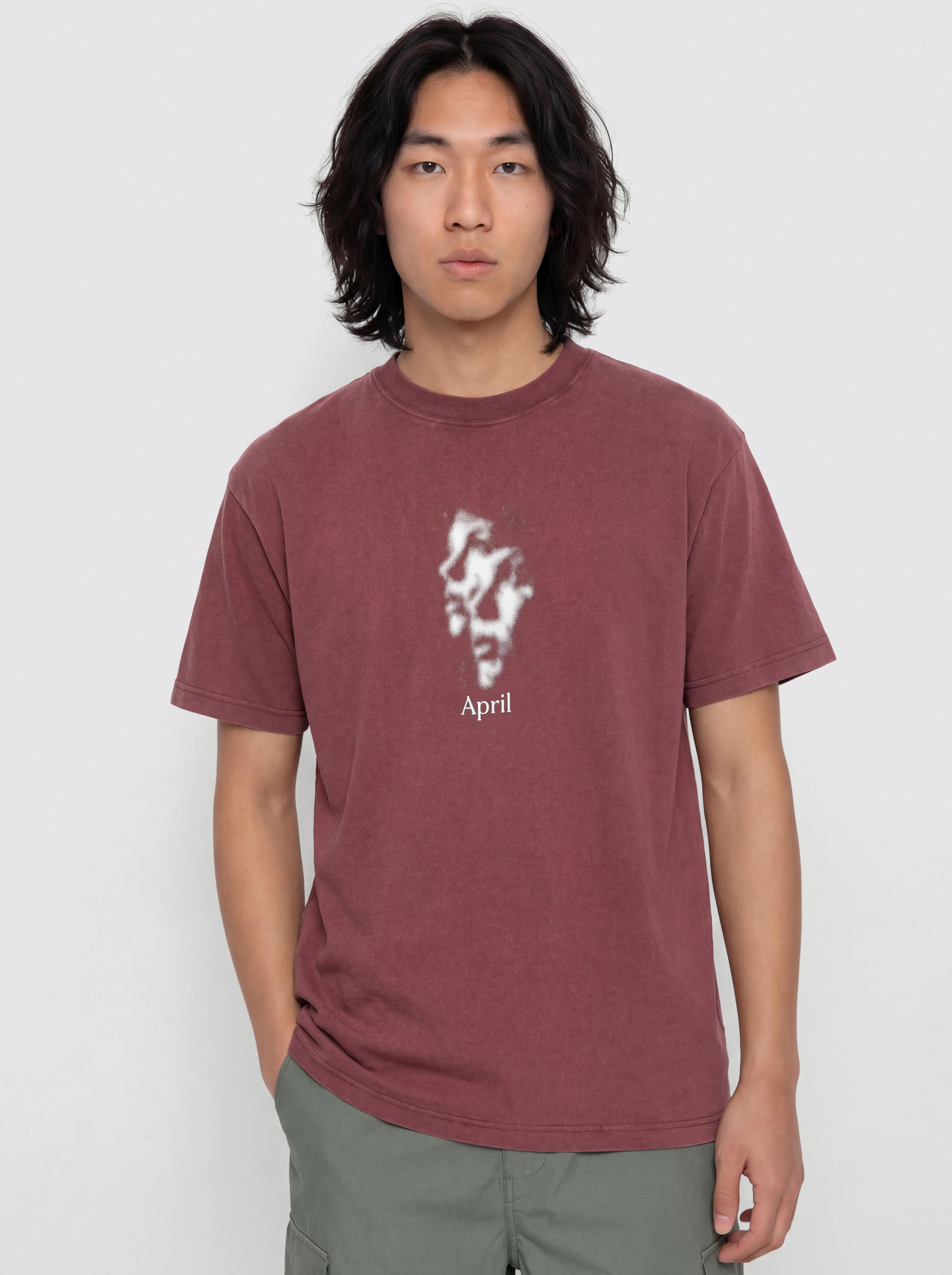 Tričko April Skateboards Two Face (mahogany)