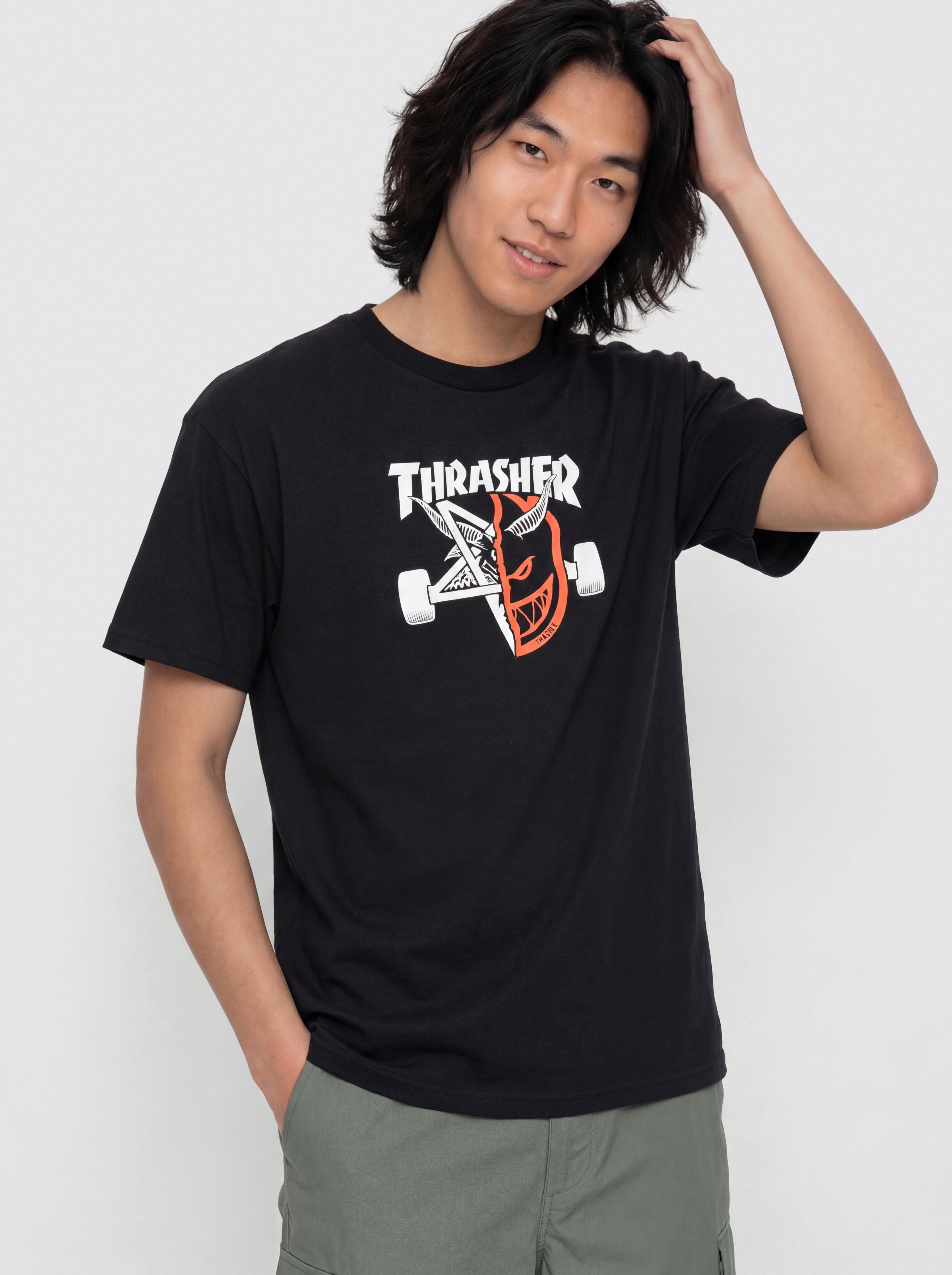 Tričko Thrasher x Spitfire Thrash & Burn (black)