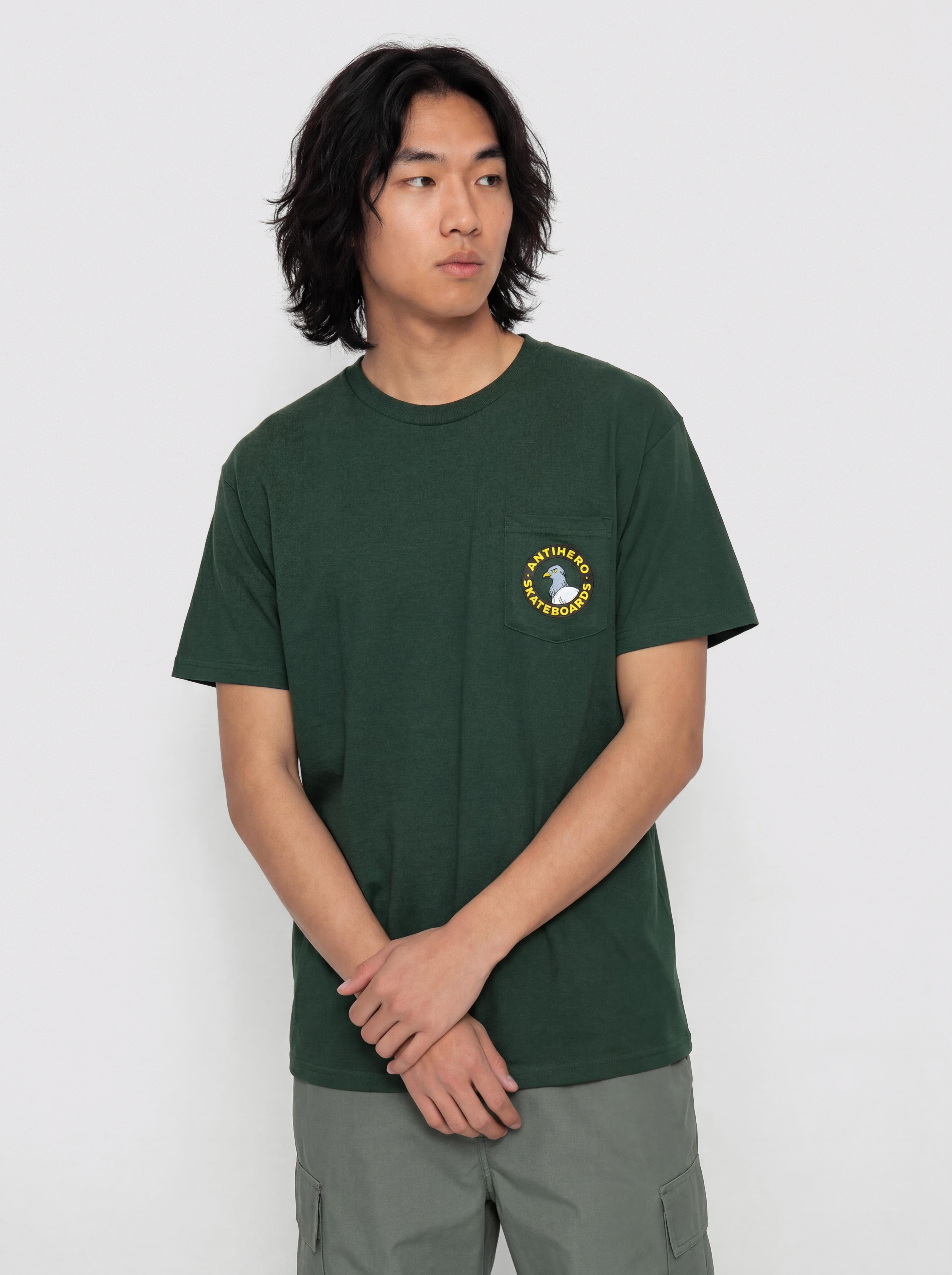 Tričko Antihero Pkt Pgn Rnd Fr (green/mt)