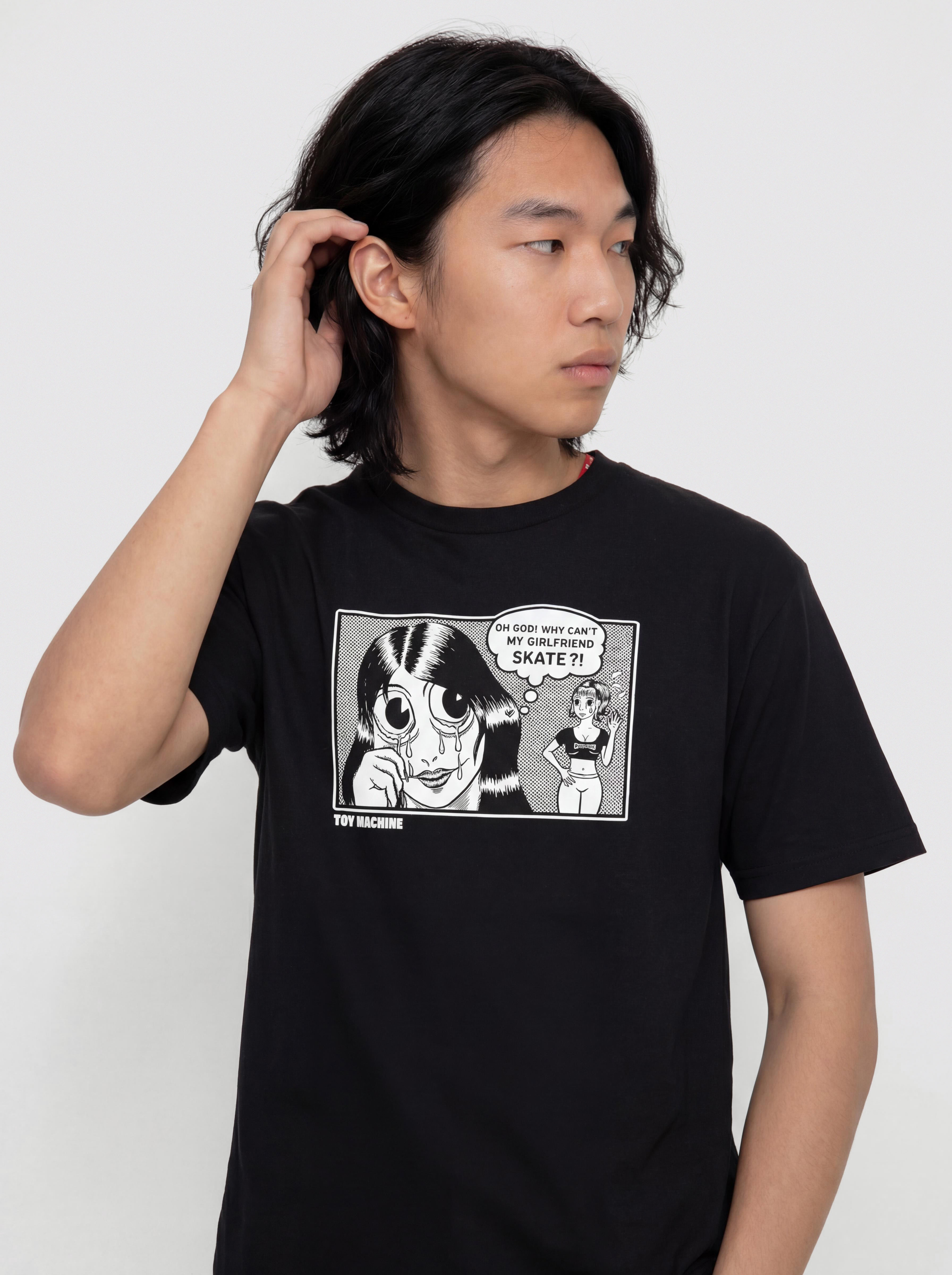 Tričko Thrasher X Toy Machine Girlfriend (black)