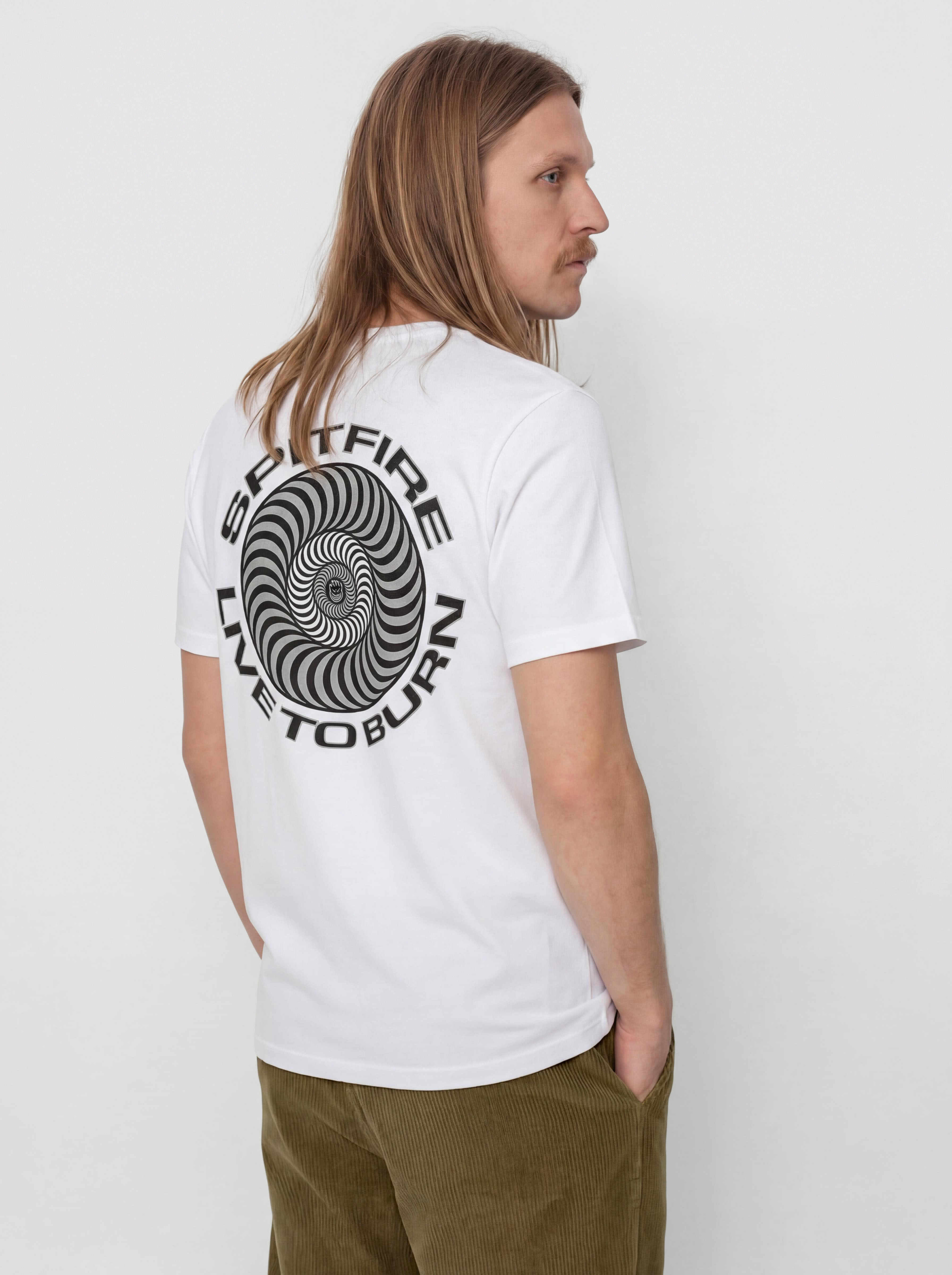 Tričko Spitfire Live To Burn Classic (white)