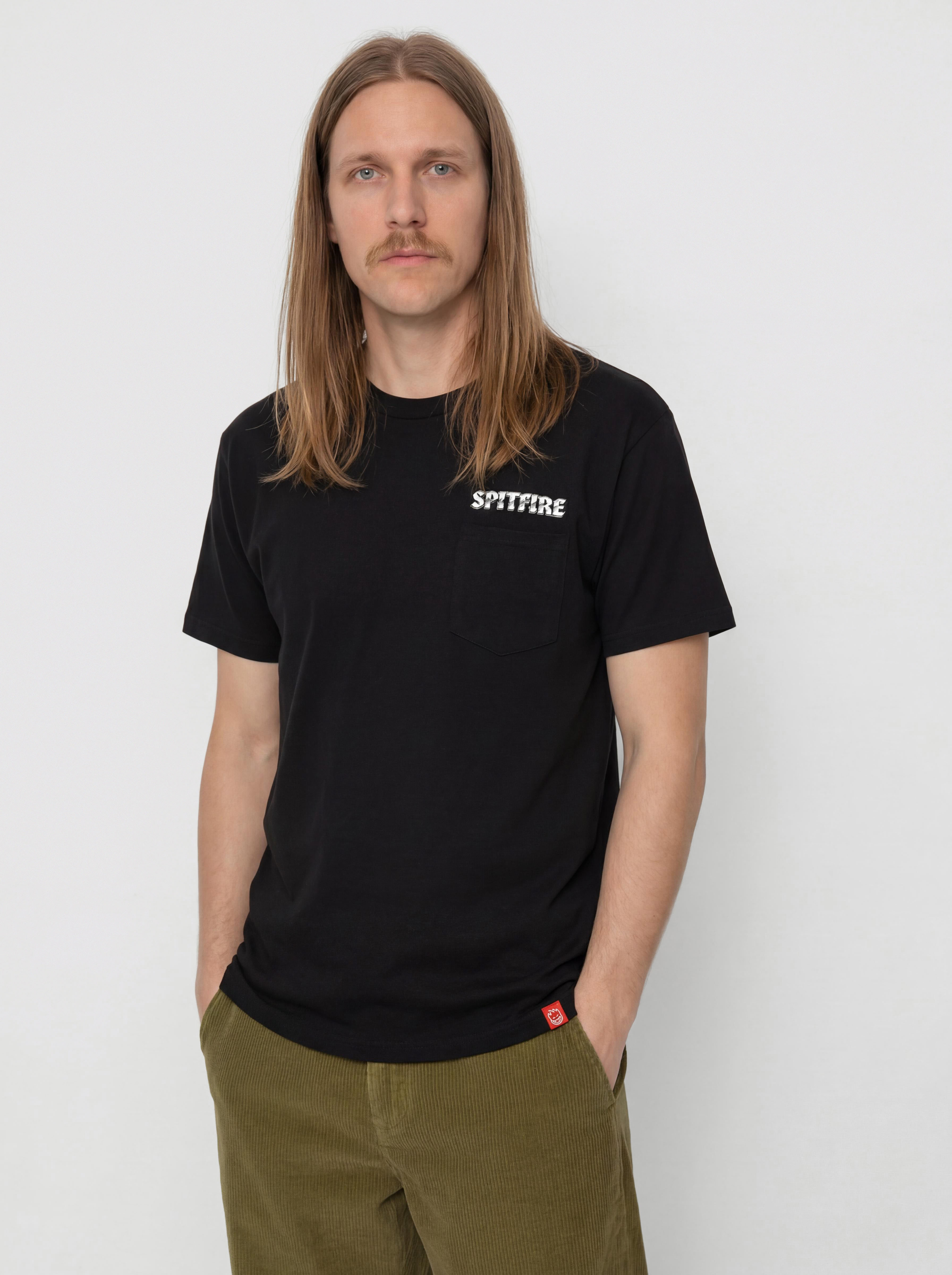 Tričko Spitfire Burnout (black w/multi color prints)