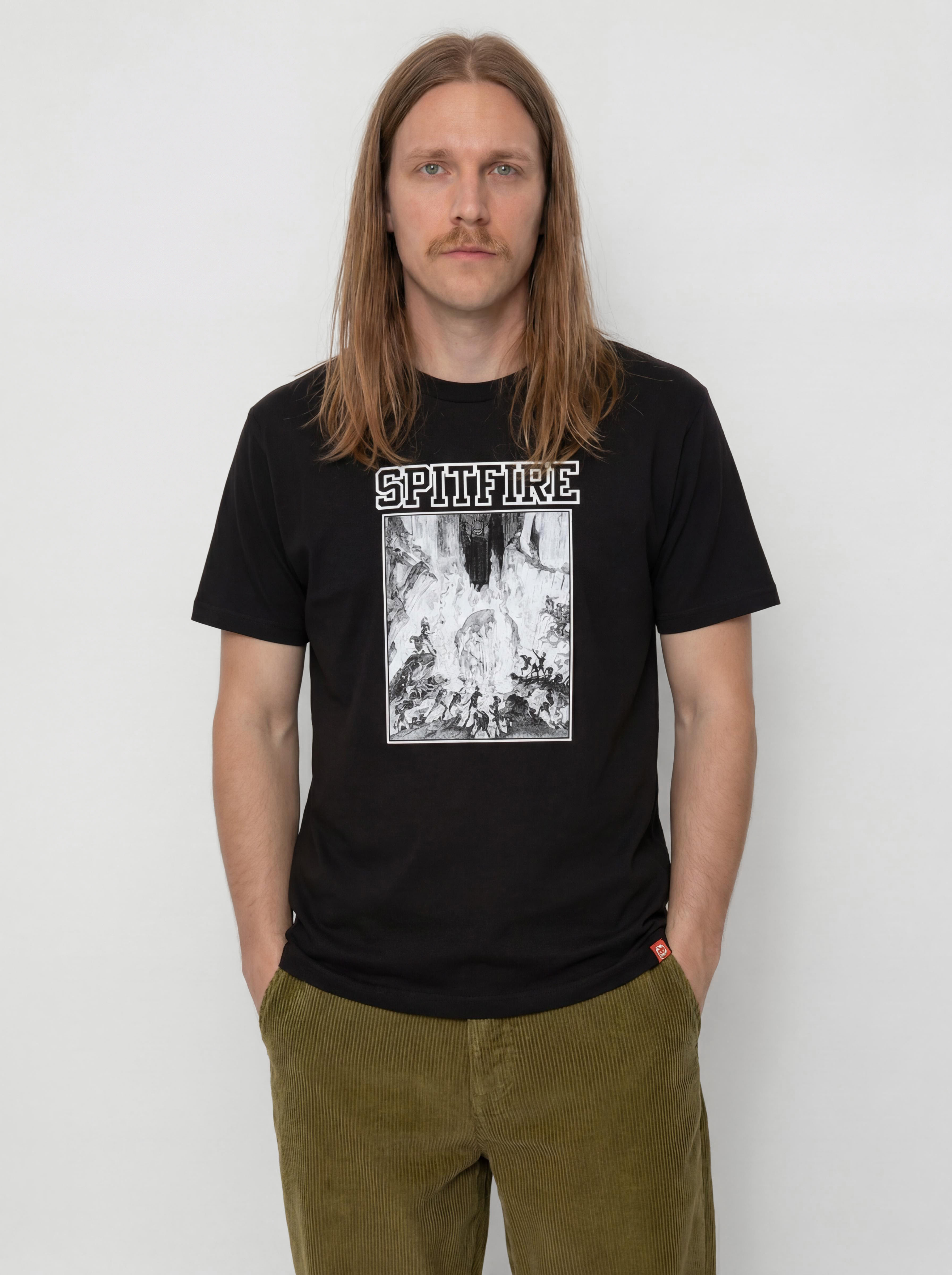 Tričko Spitfire Inferno (black w/black&white prints)