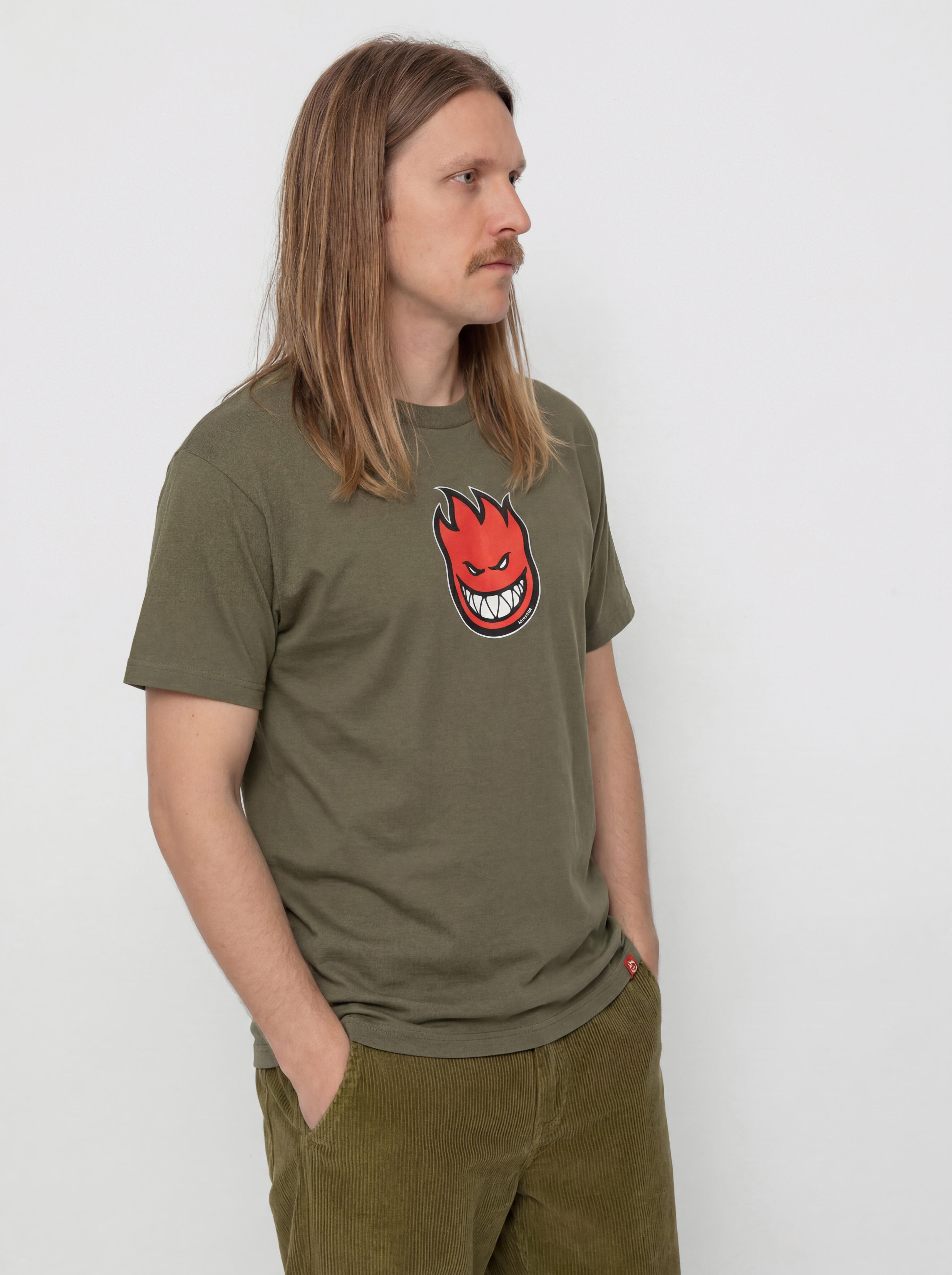 Triu010dko Spitfire Bighead Mid Fill (military green w/red black & white print)