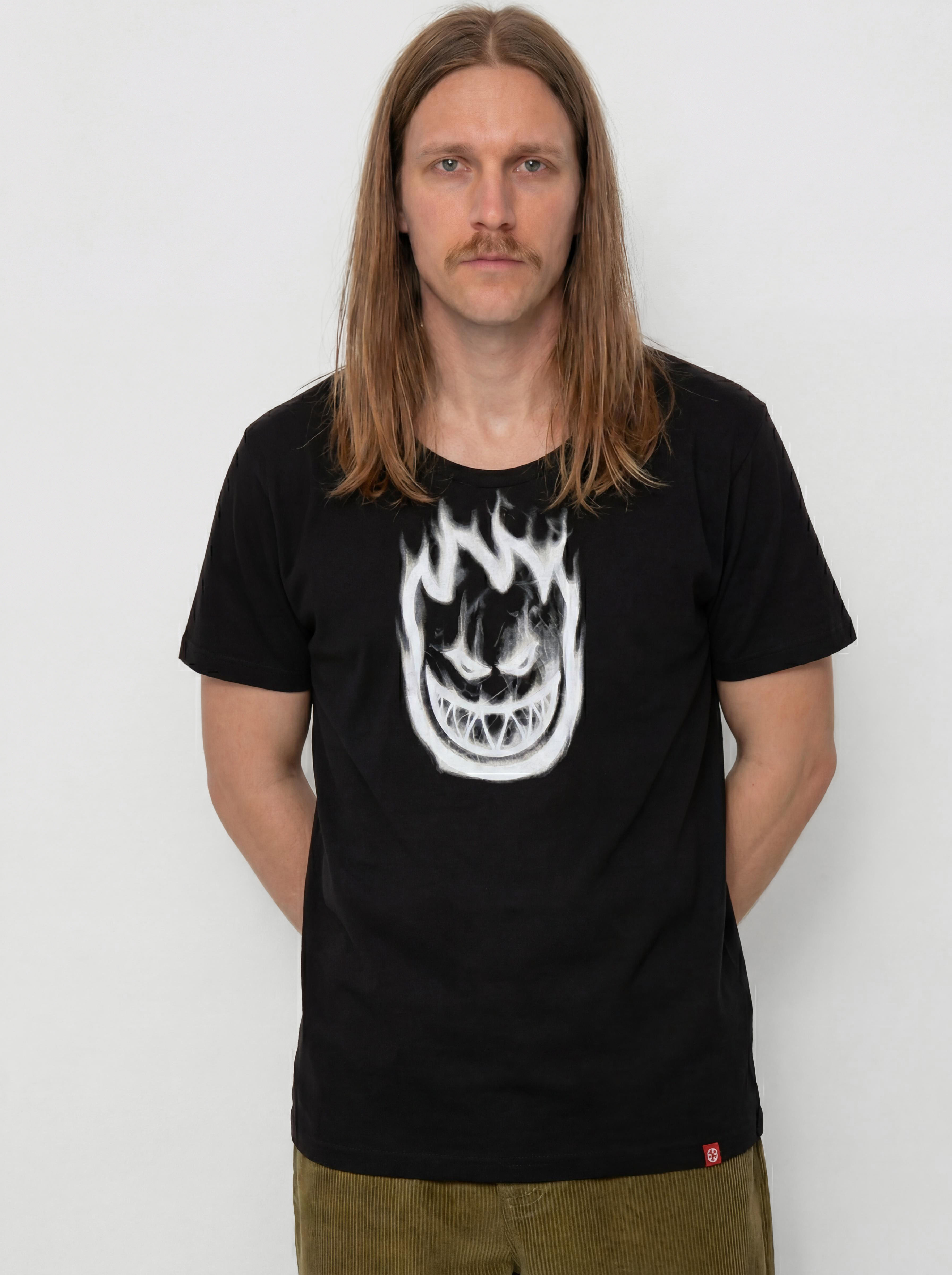 Tričko Spitfire Bighead Smoke (black w/white print)