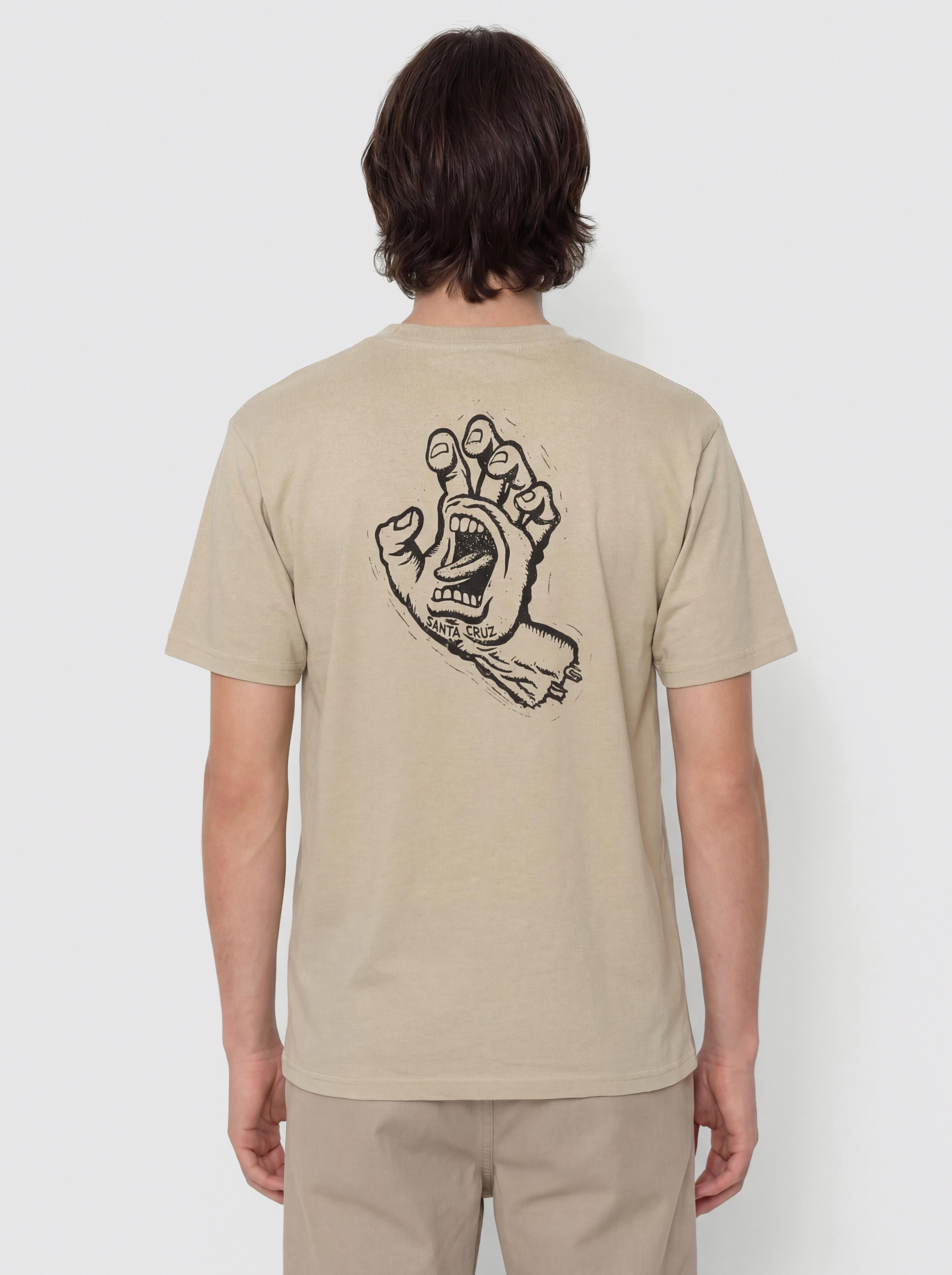 Tričko Santa Cruz Stamped Screaming Hand (stone grey)