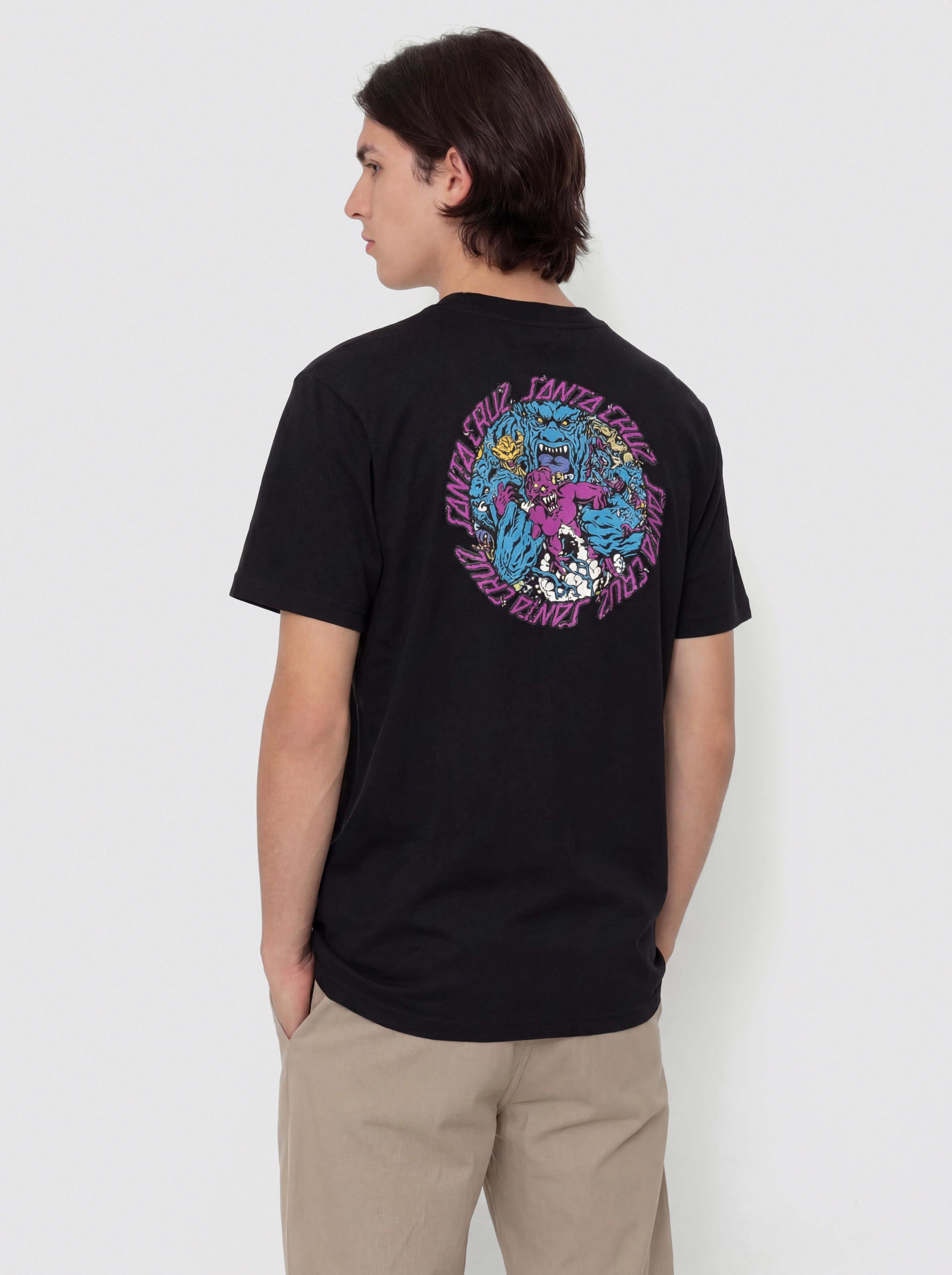 Tričko Santa Cruz Roskopp Monster Strip (black)