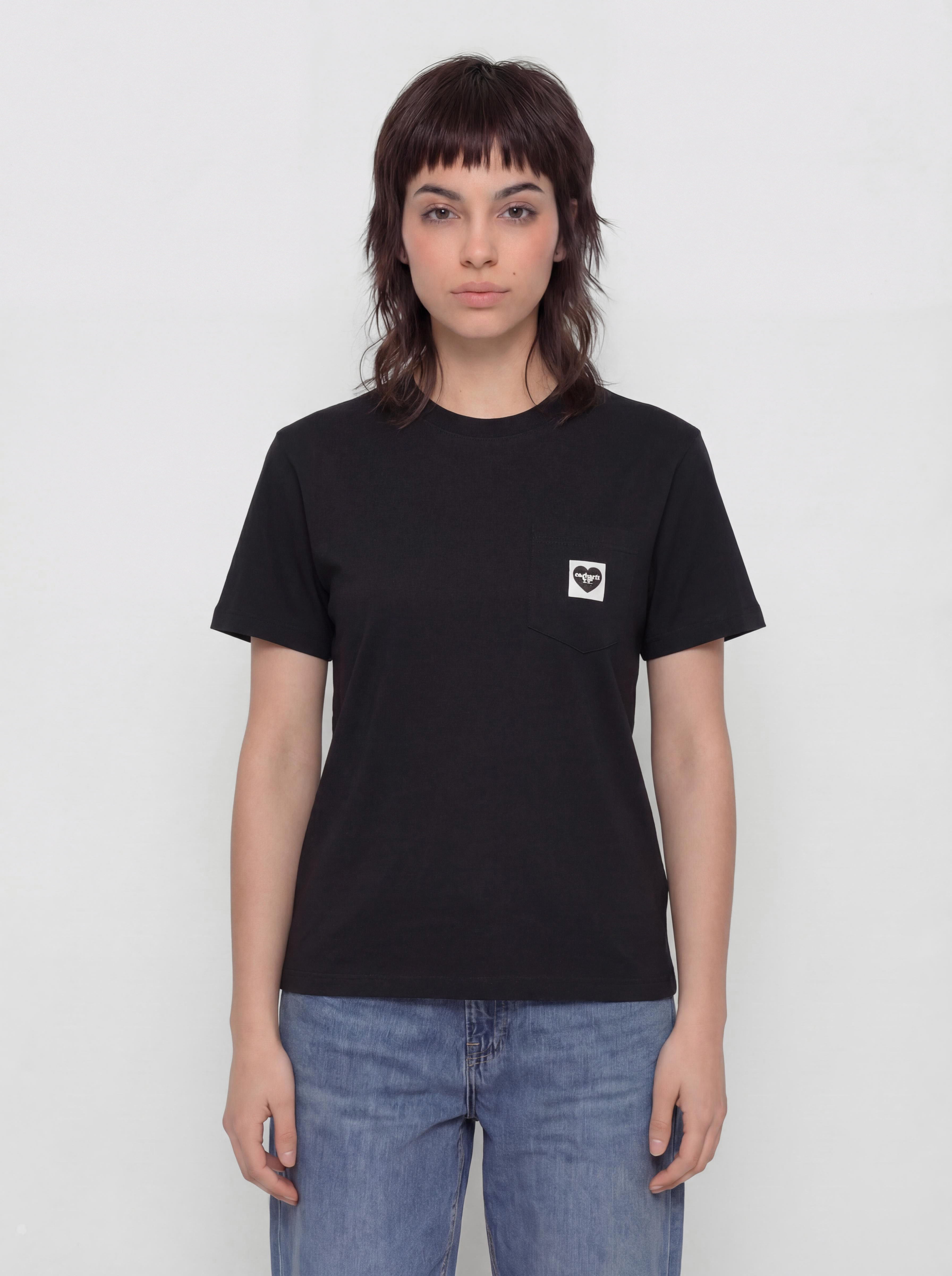 Tričko Carhartt WIP Pocket Heart Wmn (black/black)