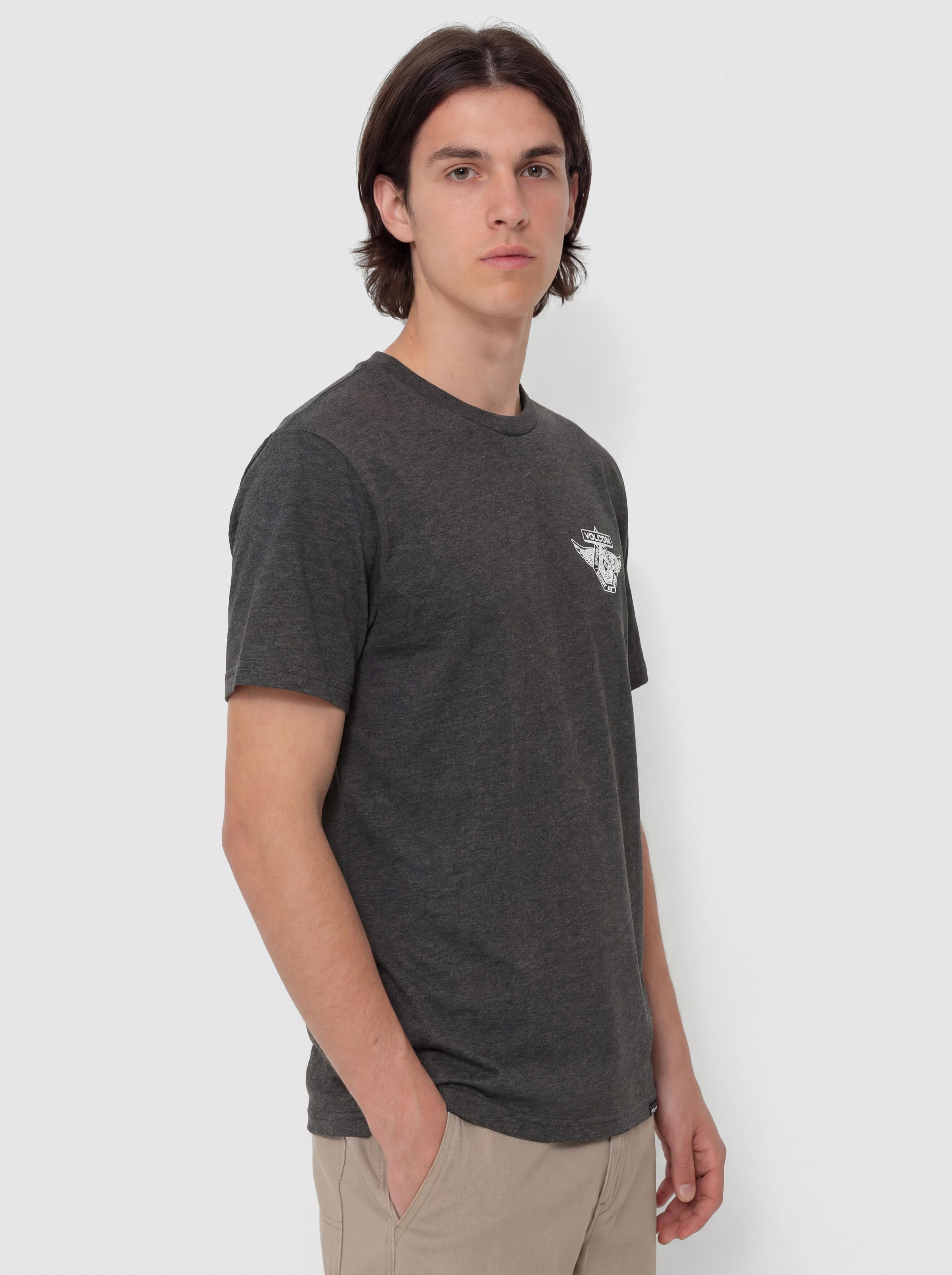 Tričko Volcom Free Wheel Hth (heather black)