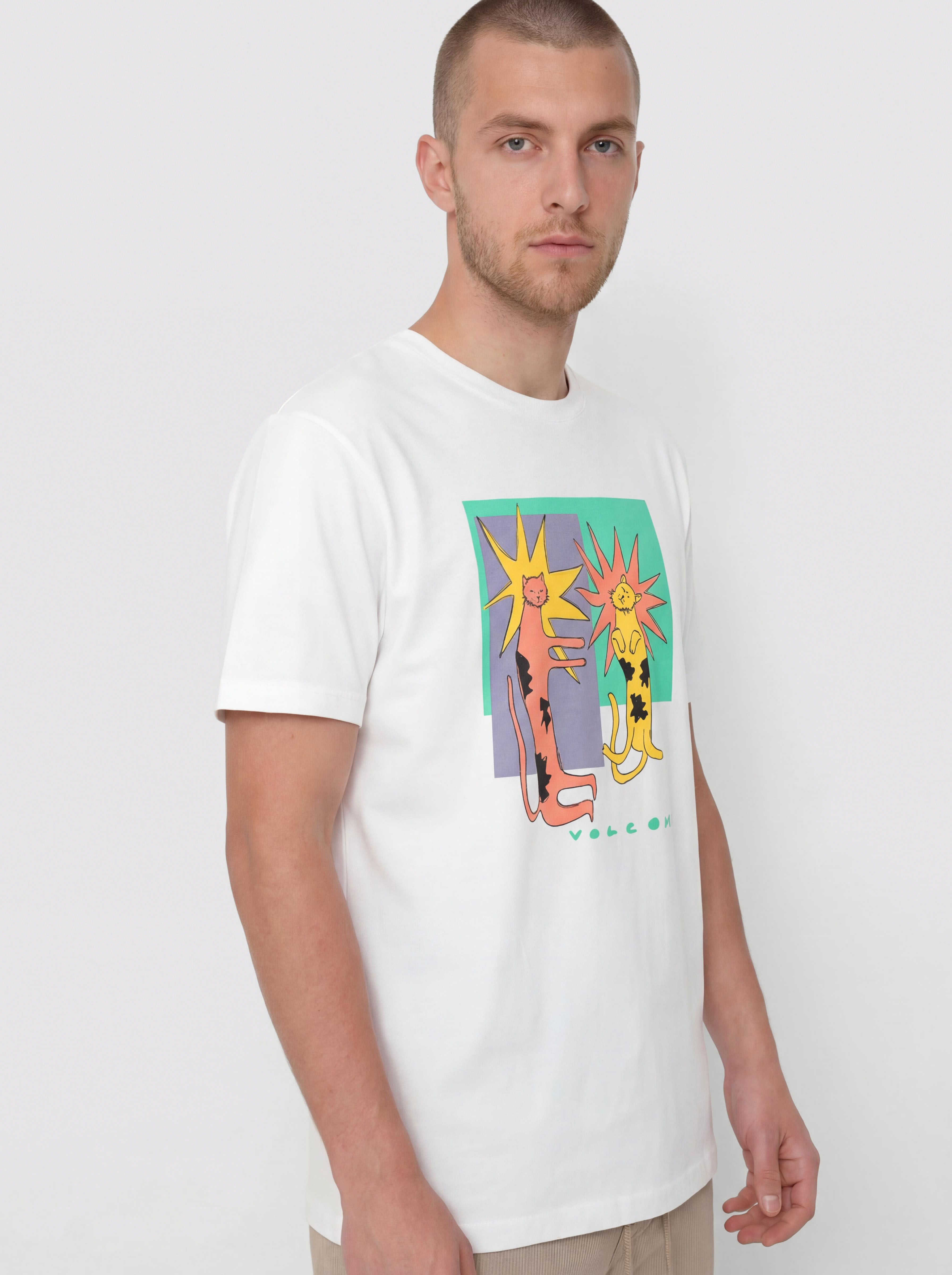 Tričko Volcom Longo Cats Bsc (white)