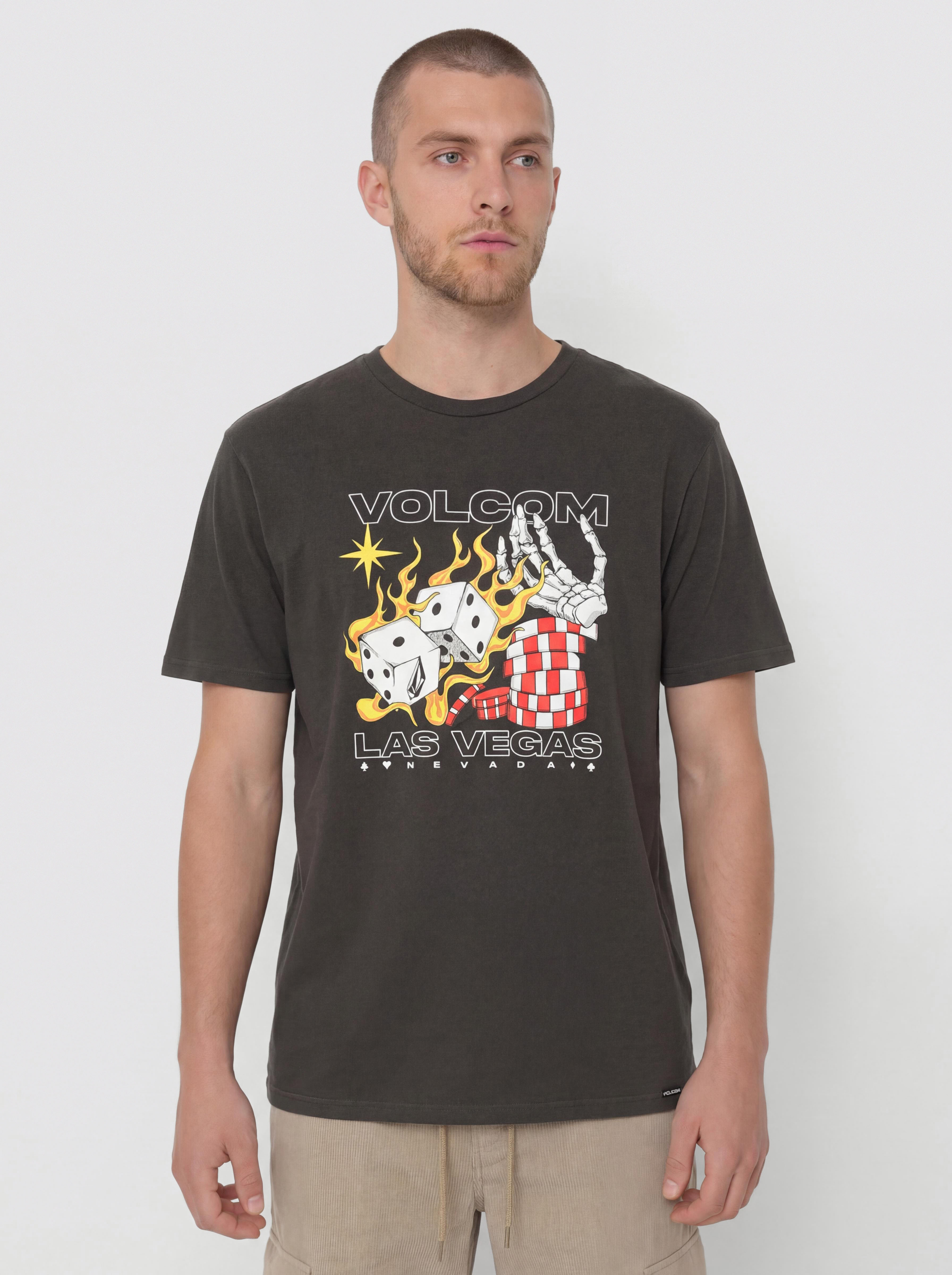 Tričko Volcom Pass Line Pw (black)