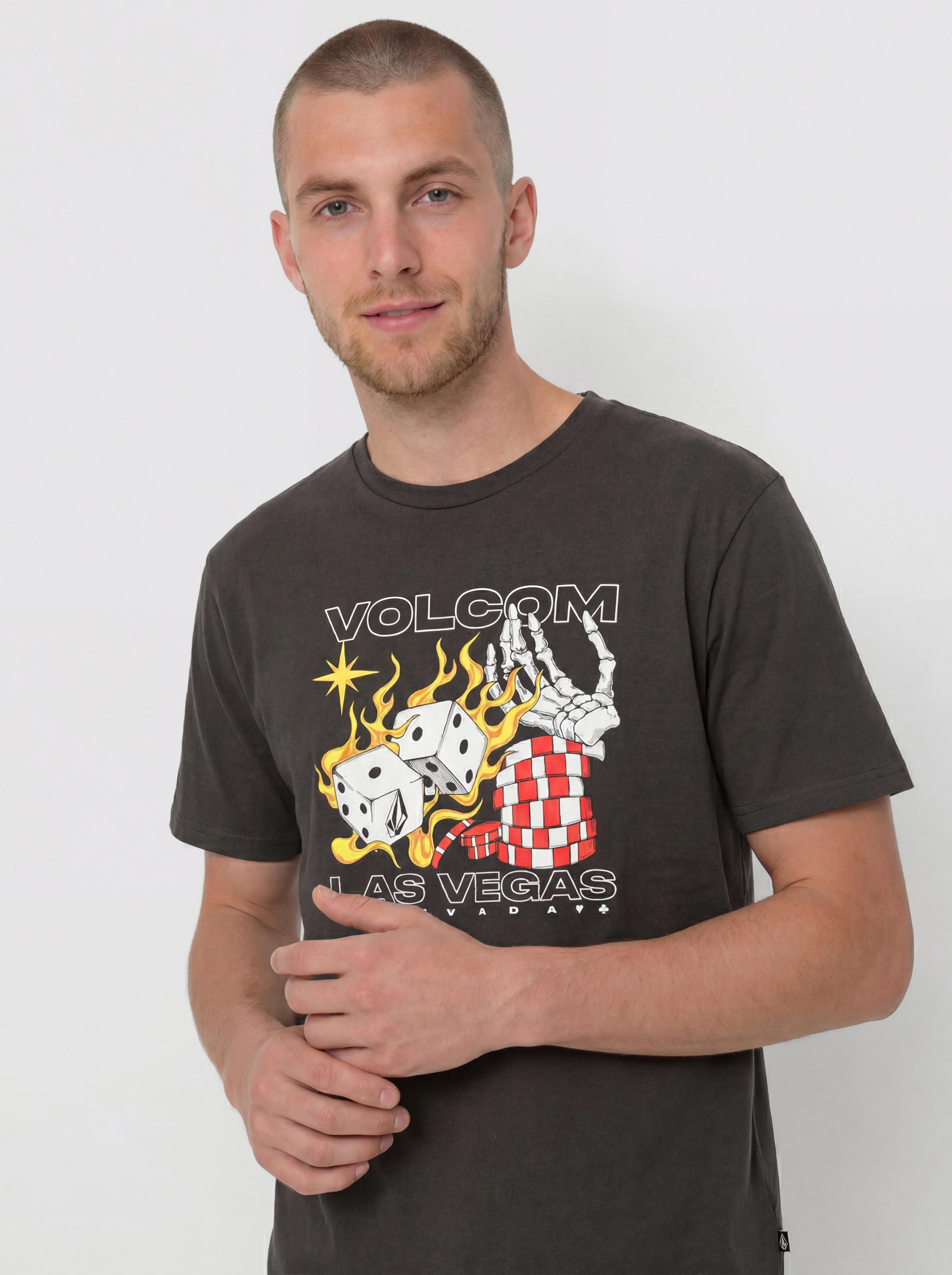 Tričko Volcom Pass Line Pw (black)