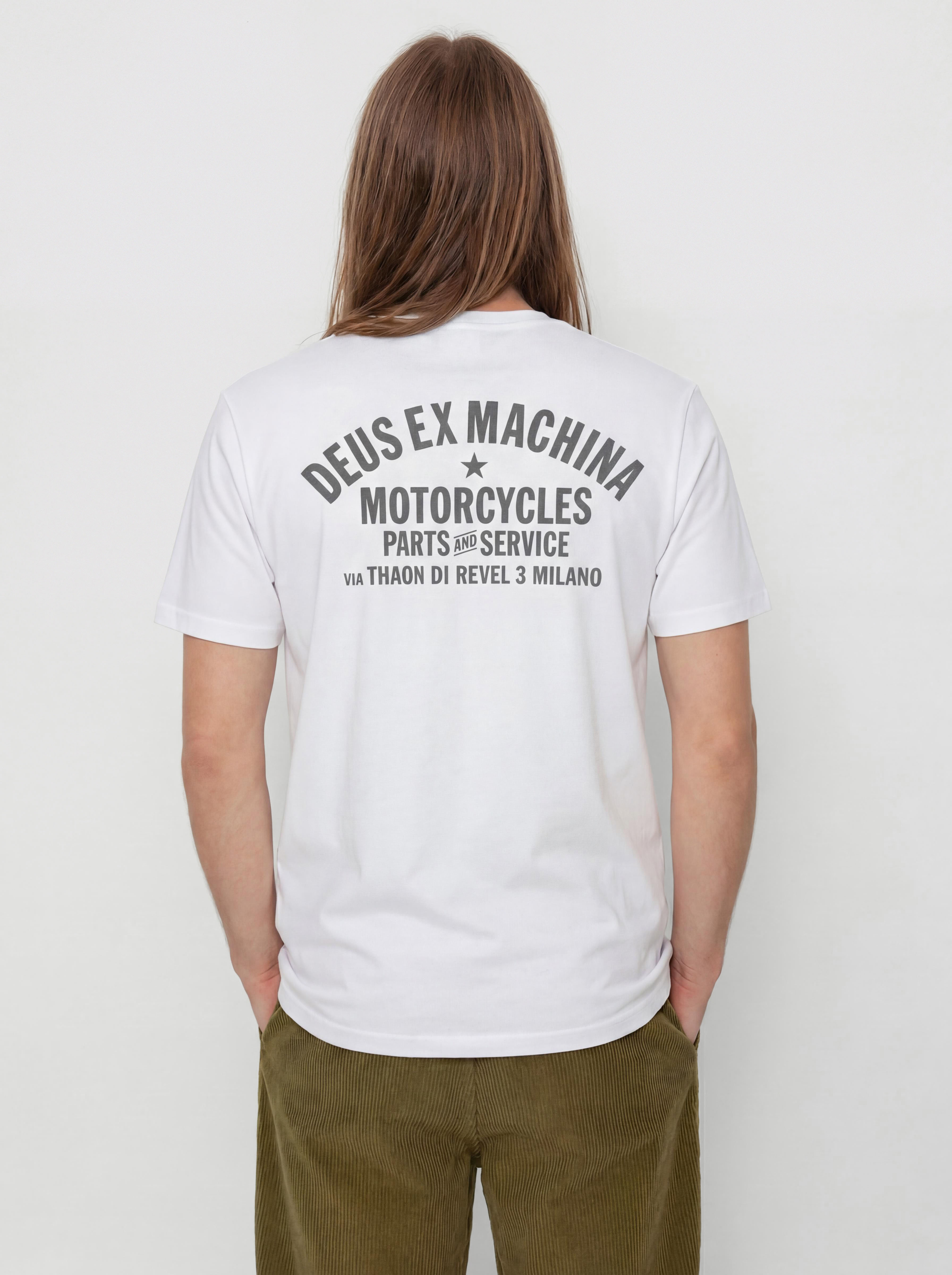 Tričko Deus Ex Machina Milano Address (white)
