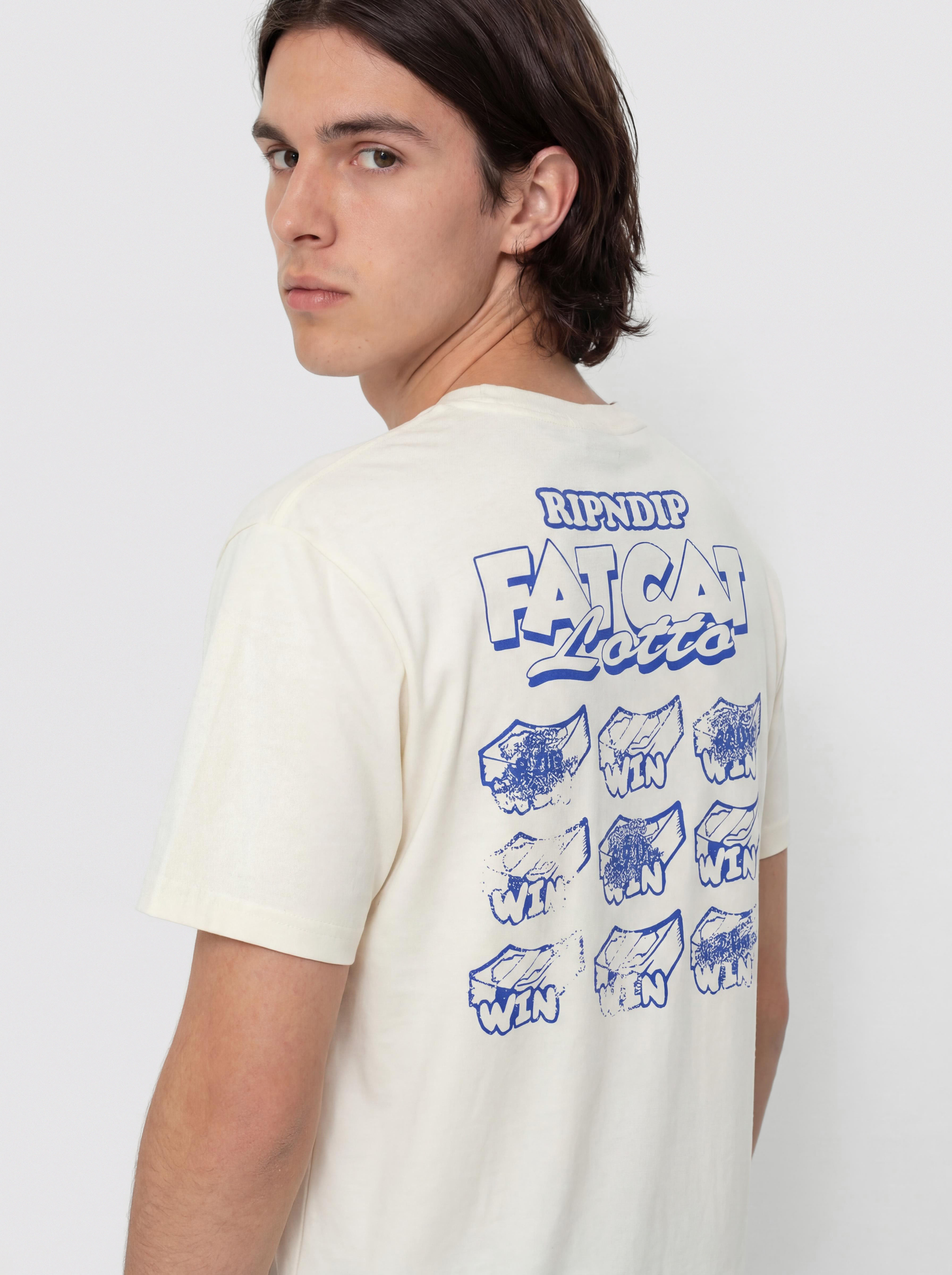 Tričko RipNDip Fat Cat (bone)