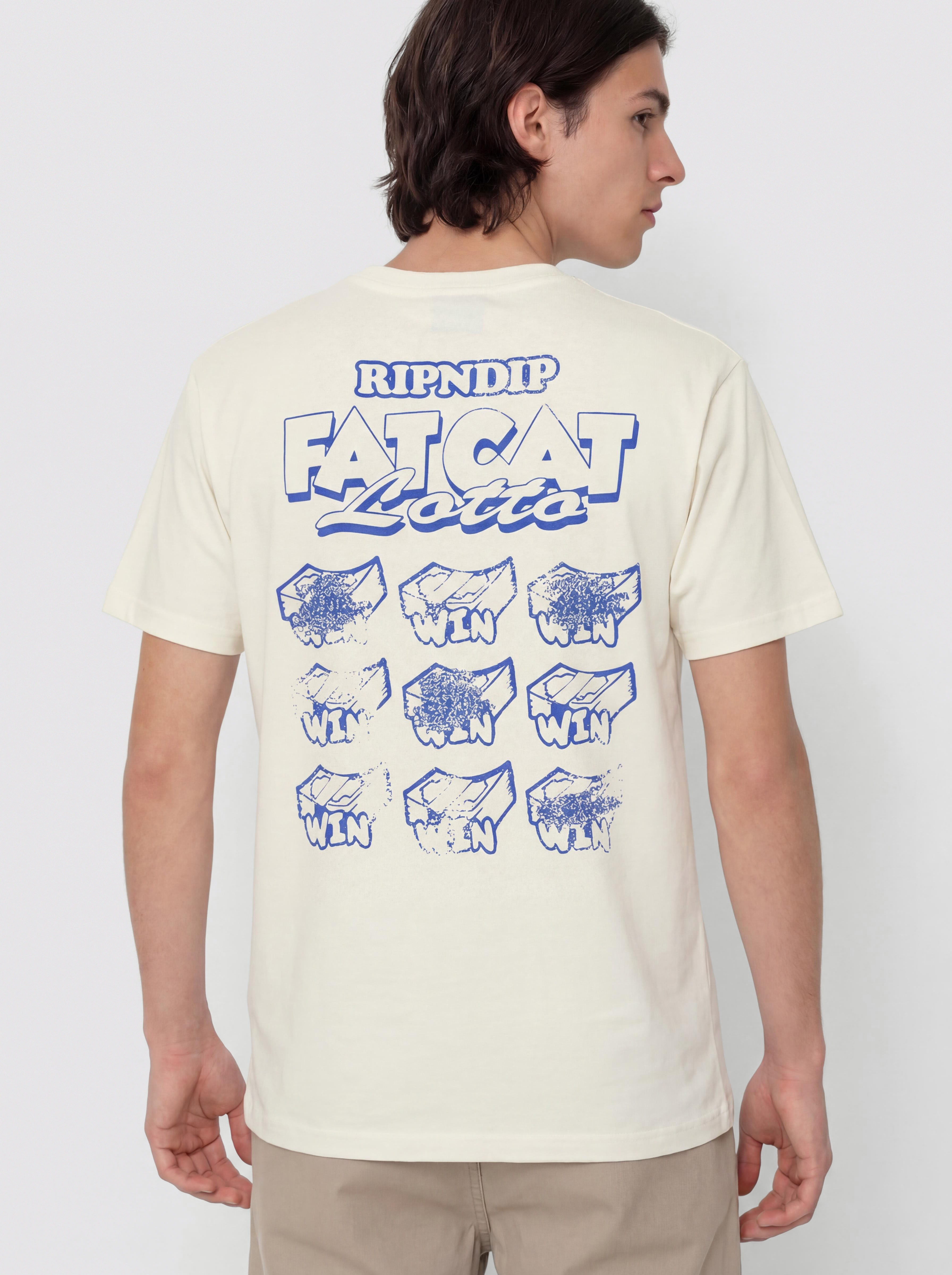 Tričko RipNDip Fat Cat (bone)
