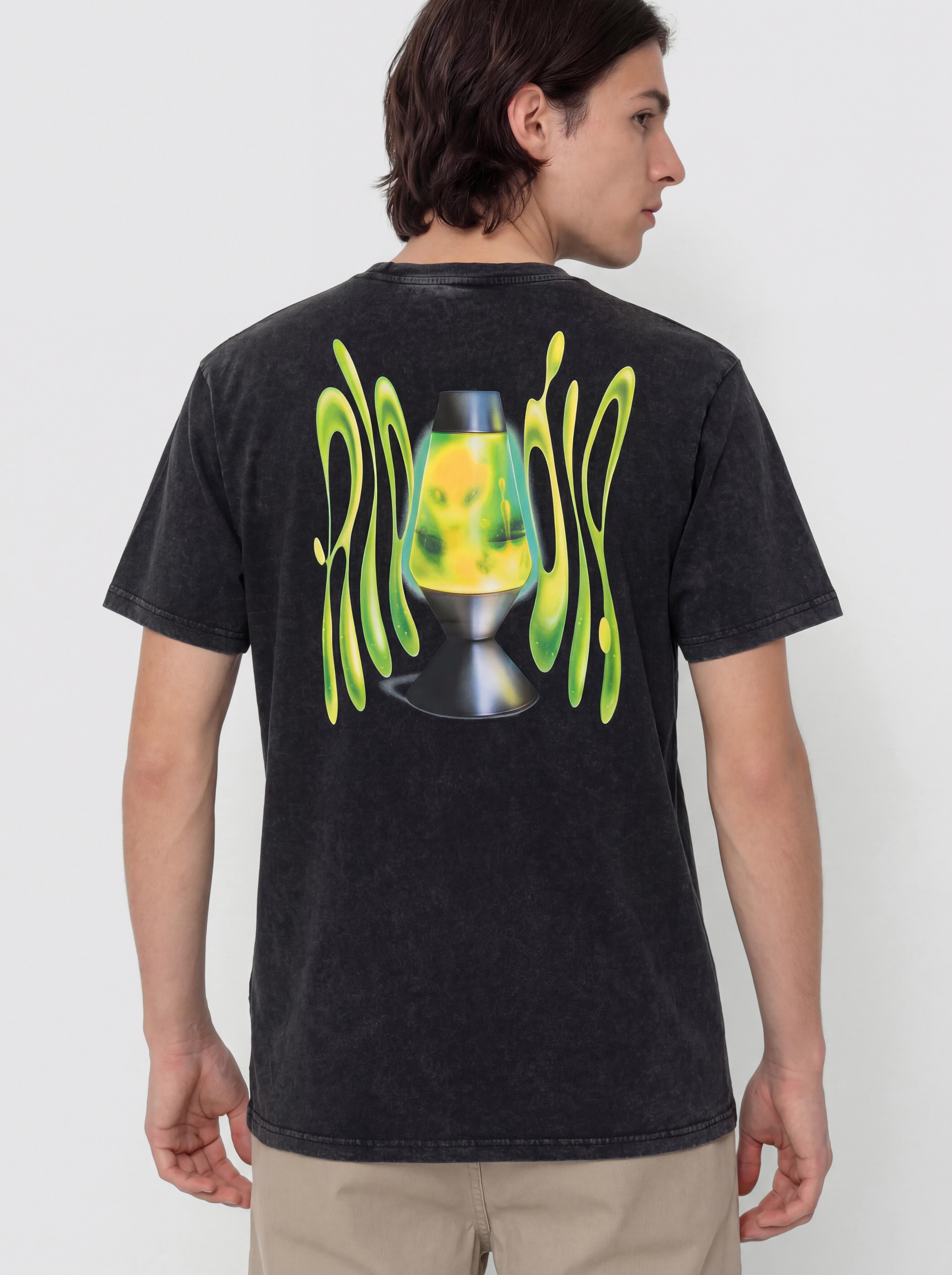 Tričko RipNDip Lava Lamp (black vintage wash)