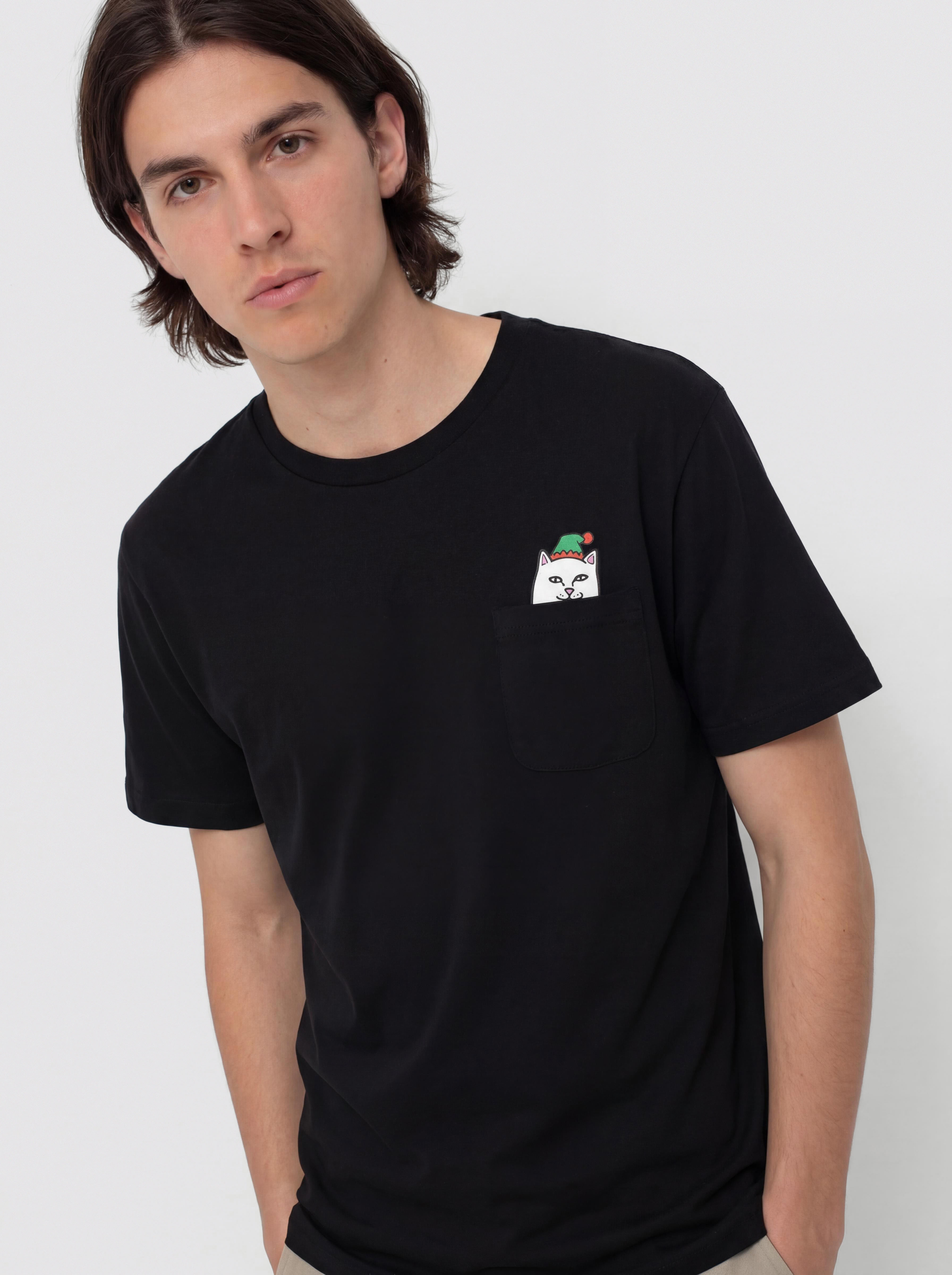 Tričko RipNDip Nermal Elf Pocket (black)