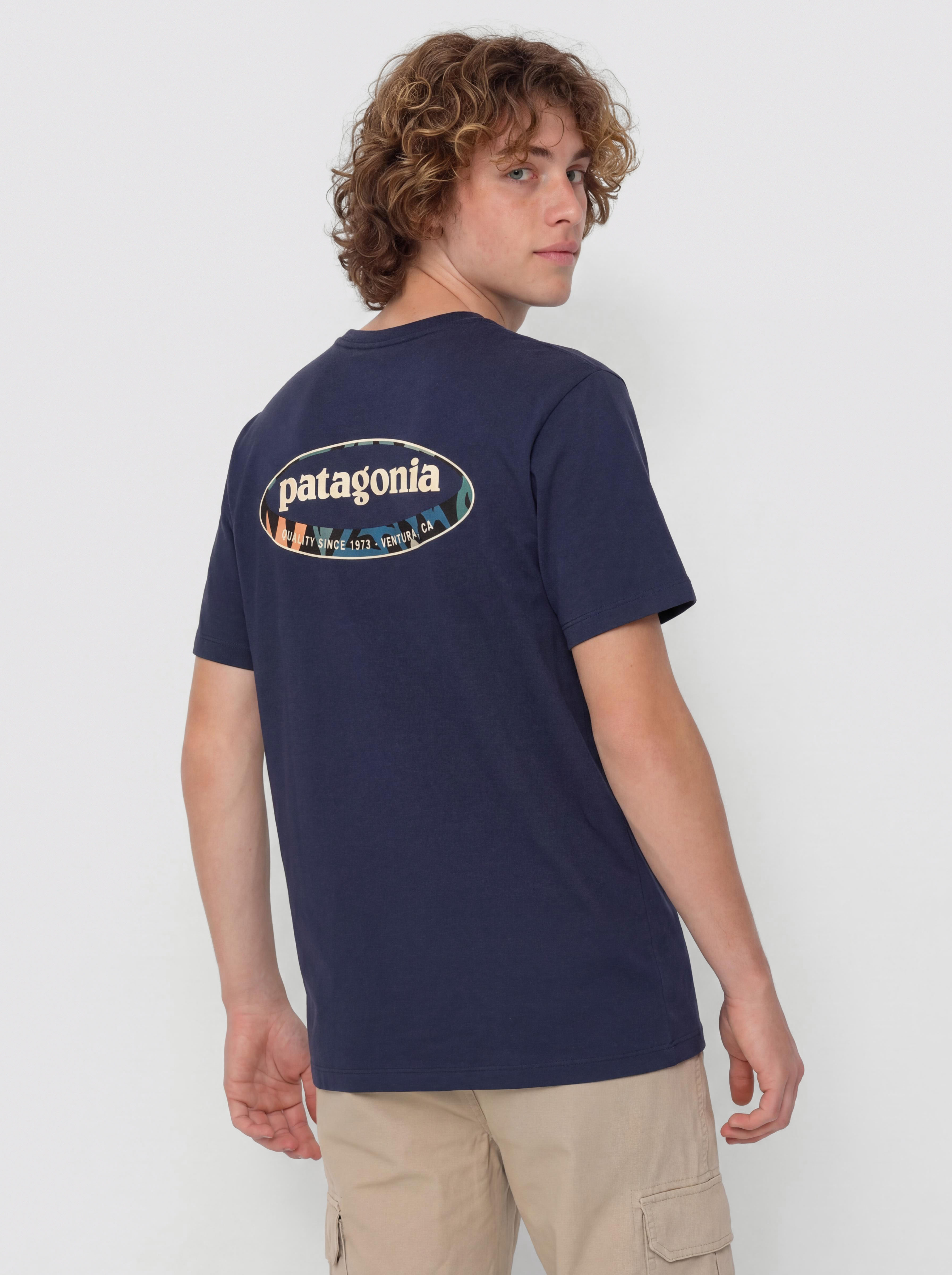 Tričko Patagonia 95 Oval Logo (new navy/kaleido)