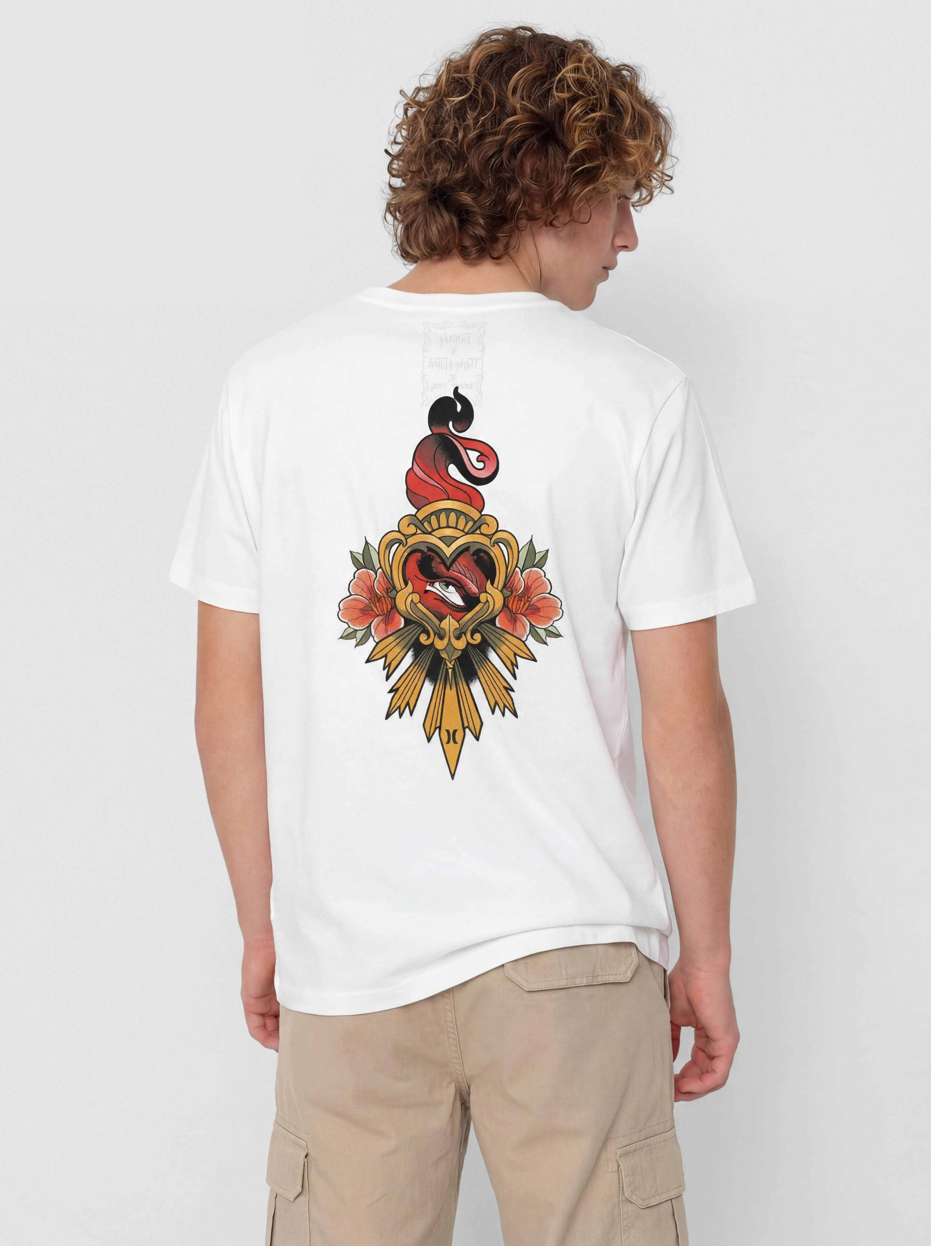 Tričko Hurley Tattoo Trudy Heart (white)