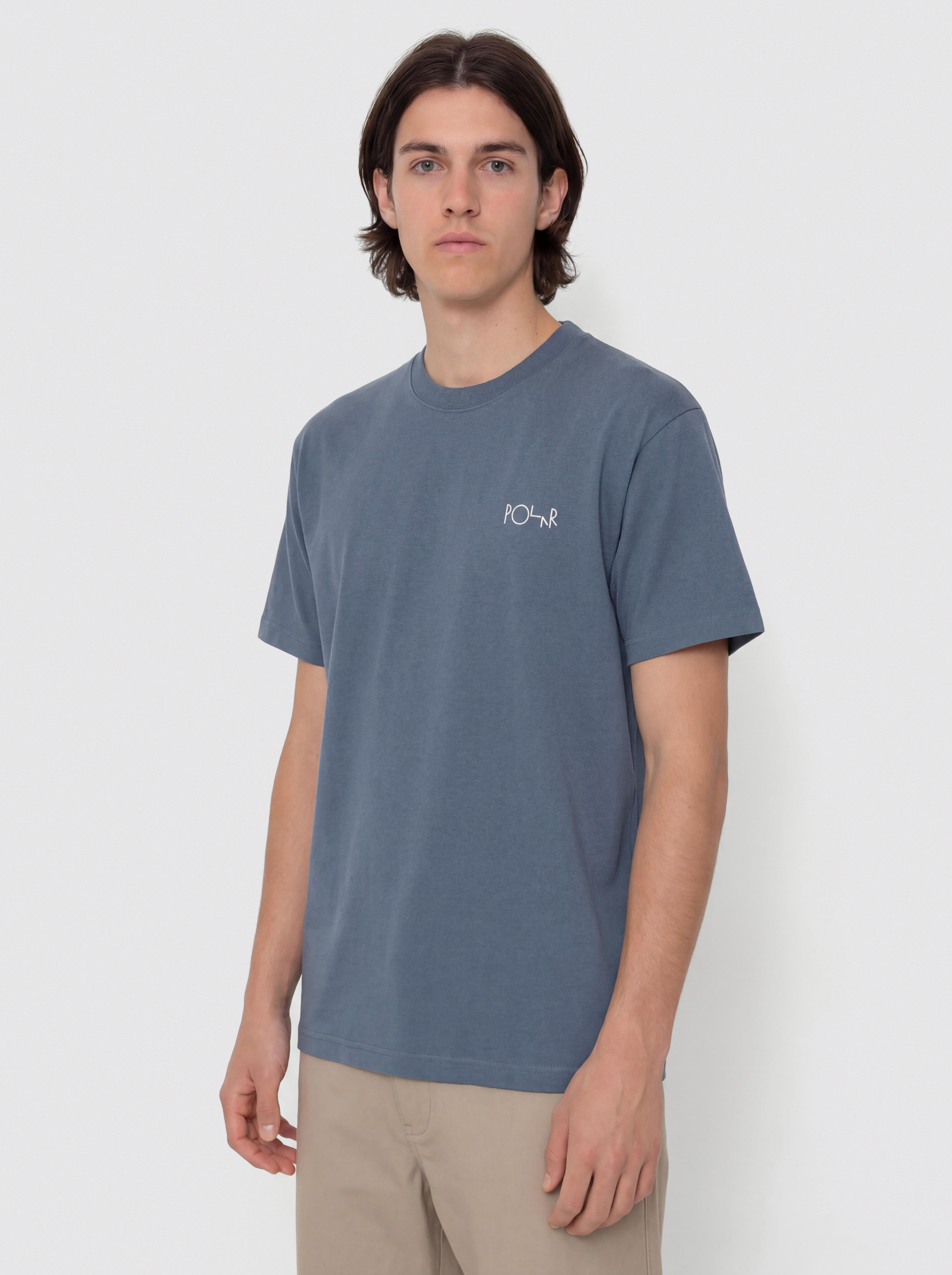 Tričko Polar Skate Contrast Stroke Logo (grey blue)