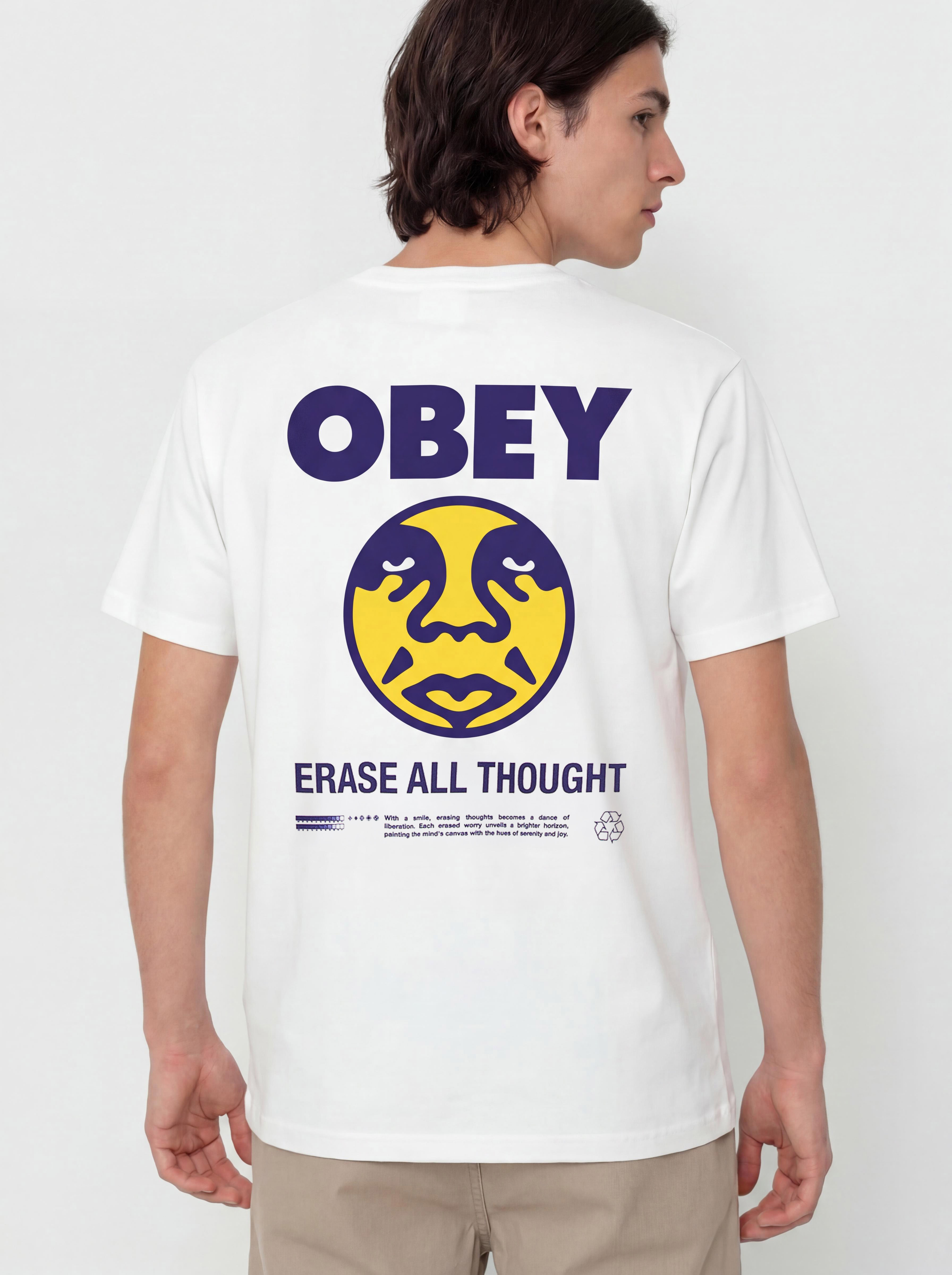 Tričko OBEY Obey Erase All Thought (white)