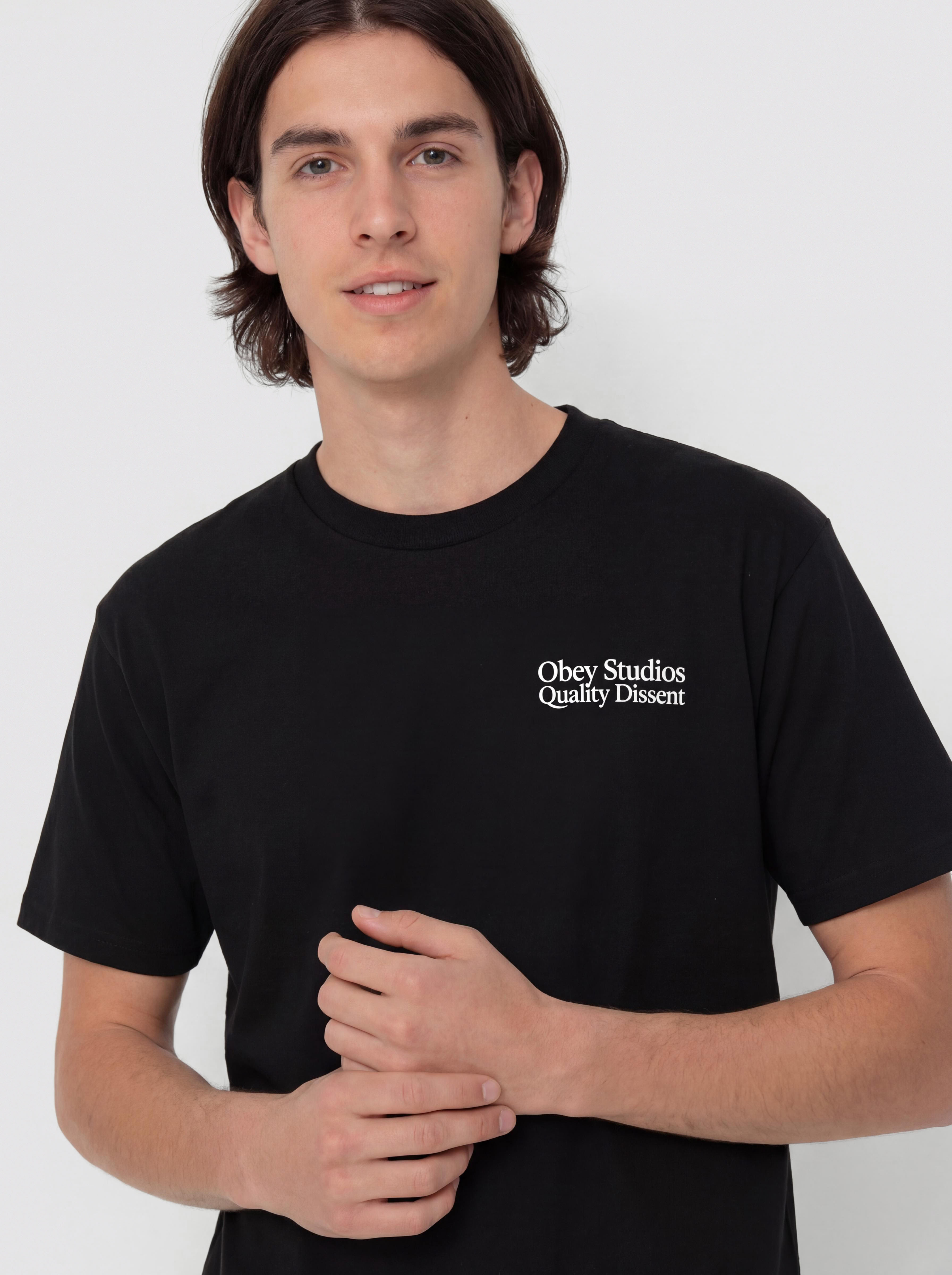 Tričko OBEY Studios Quality Dissent (black)