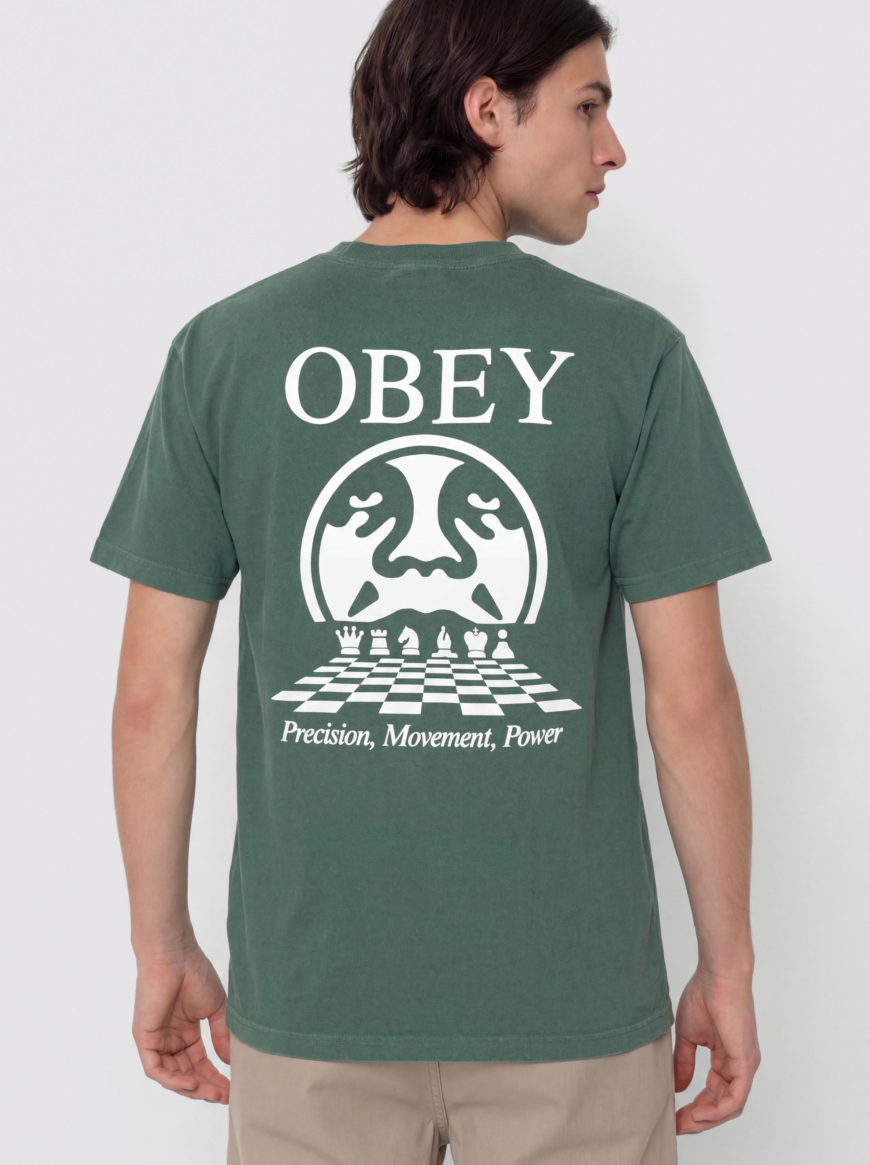 Tričko OBEY Obey Precision (pigment rainforest)