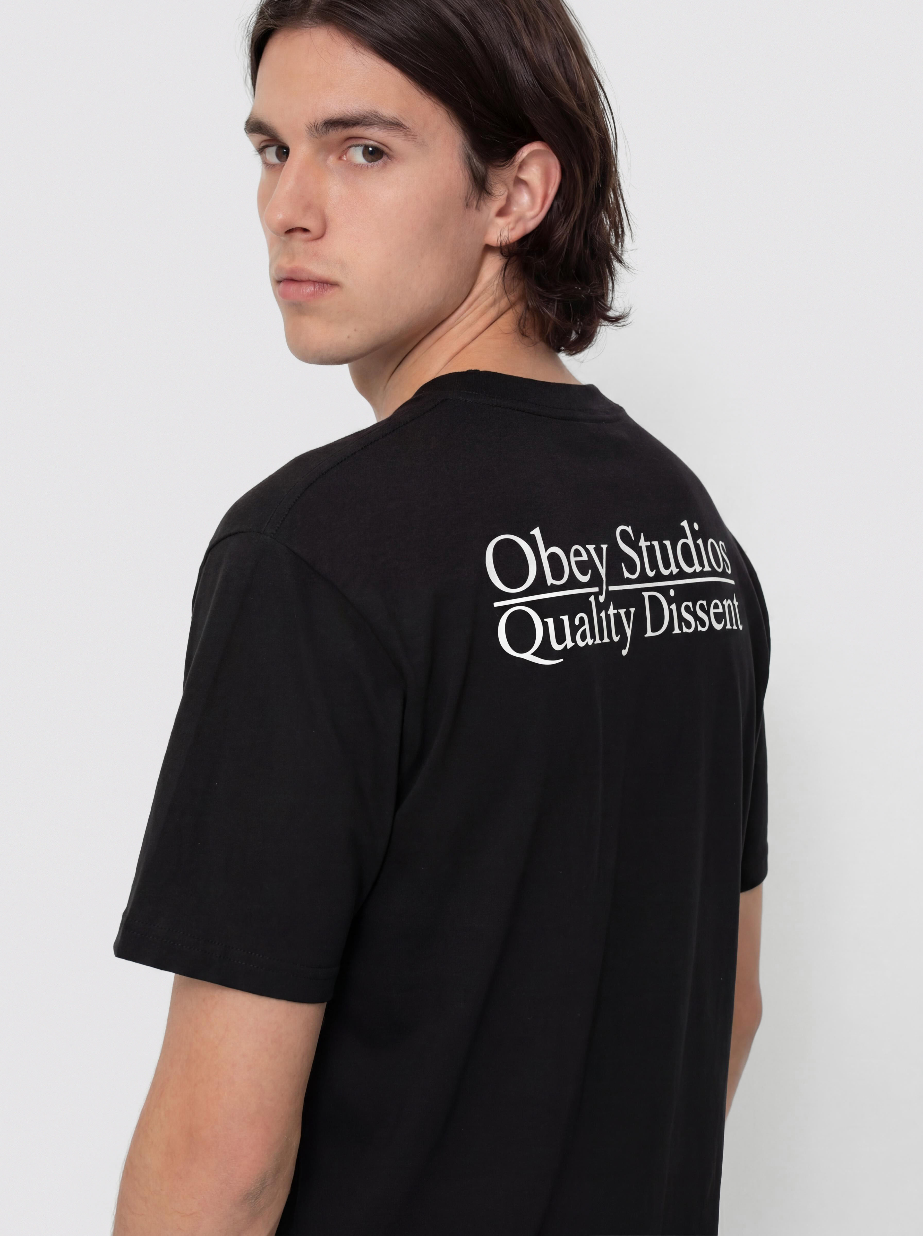 Tričko OBEY Studios Quality Dissent (black)