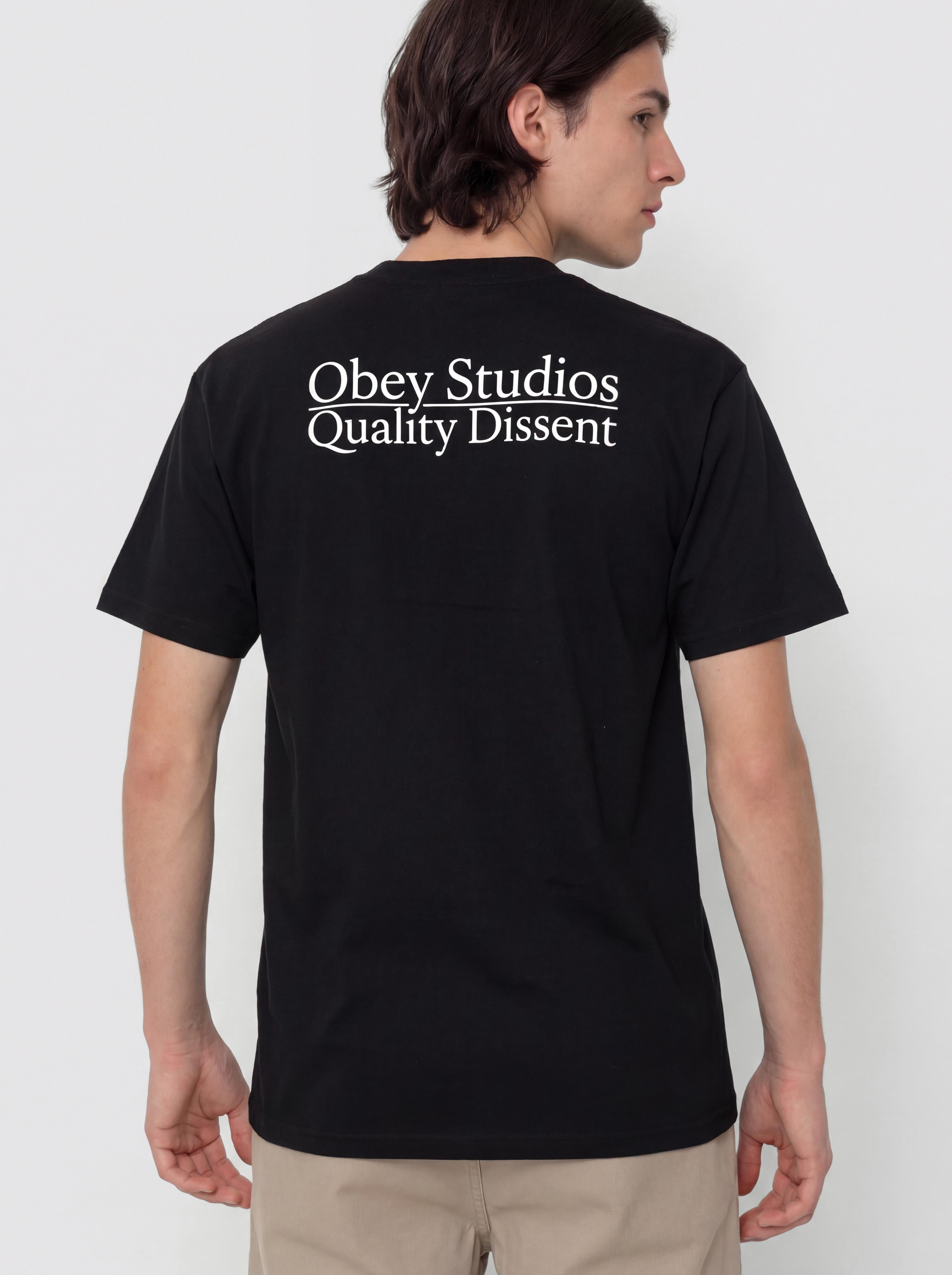 Tričko OBEY Studios Quality Dissent (black)