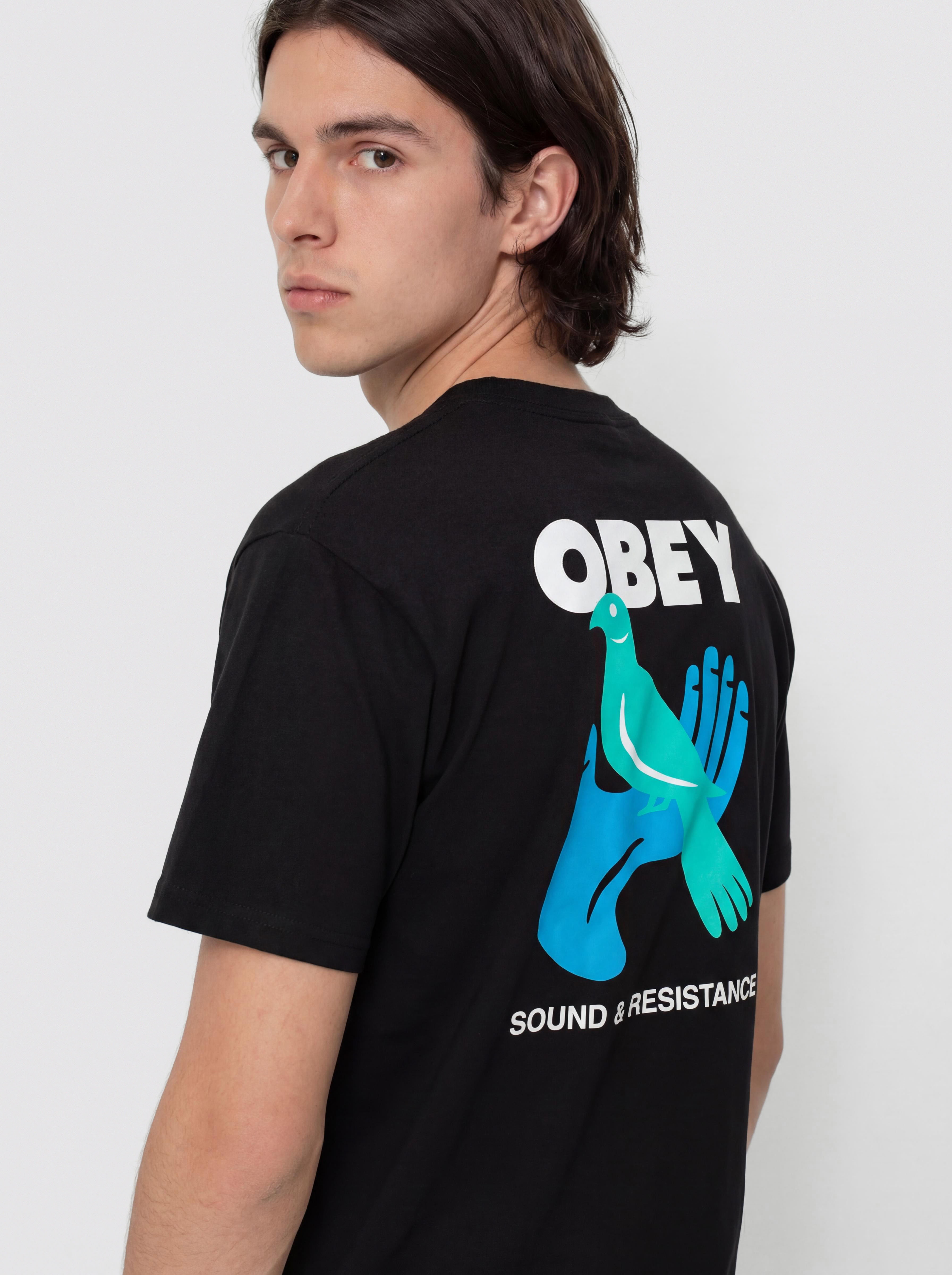 Tričko OBEY Obey Sound & Resistance Bird