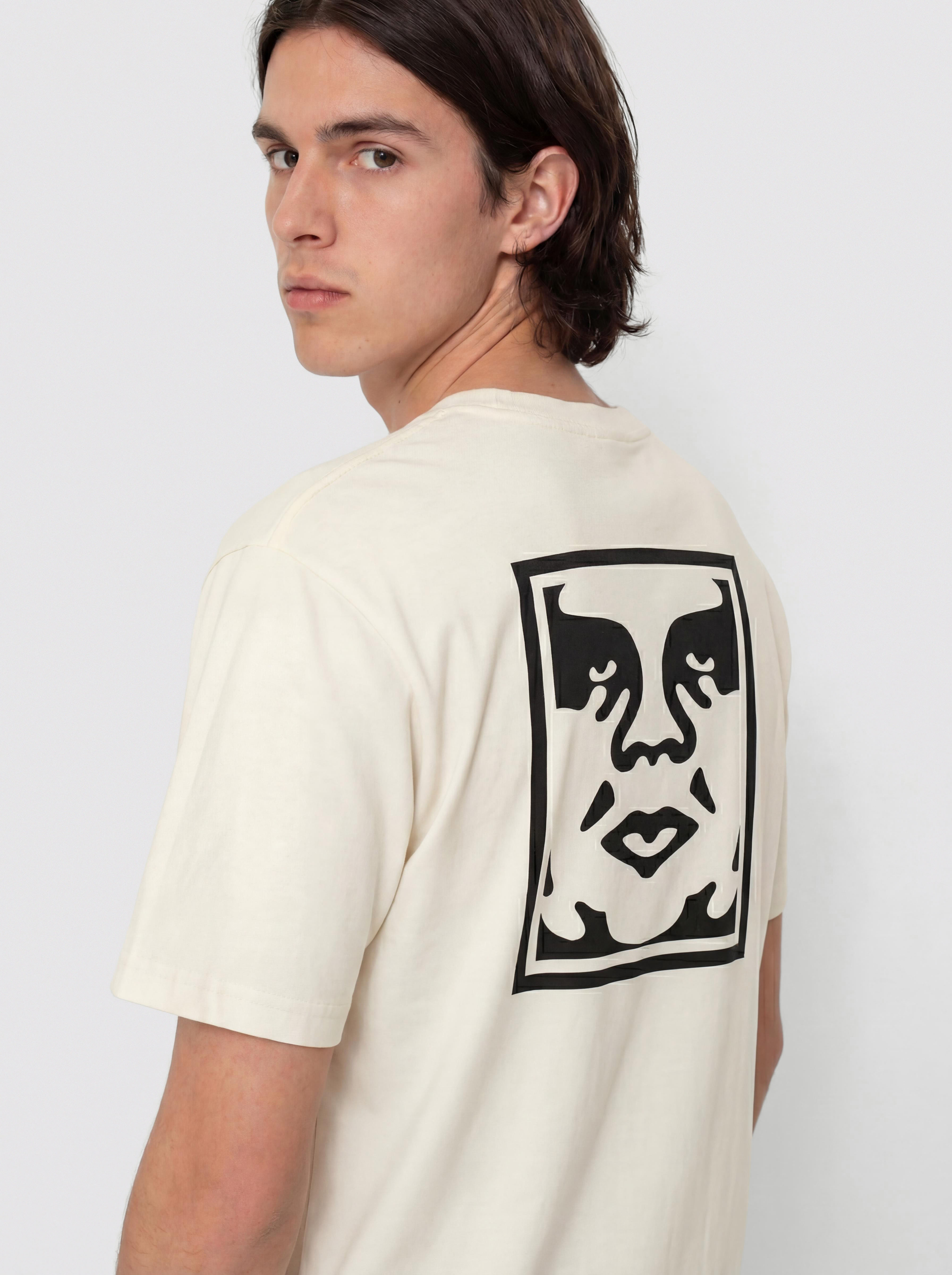 Tričko OBEY Obey Bold Icon Face (pigment chalk)